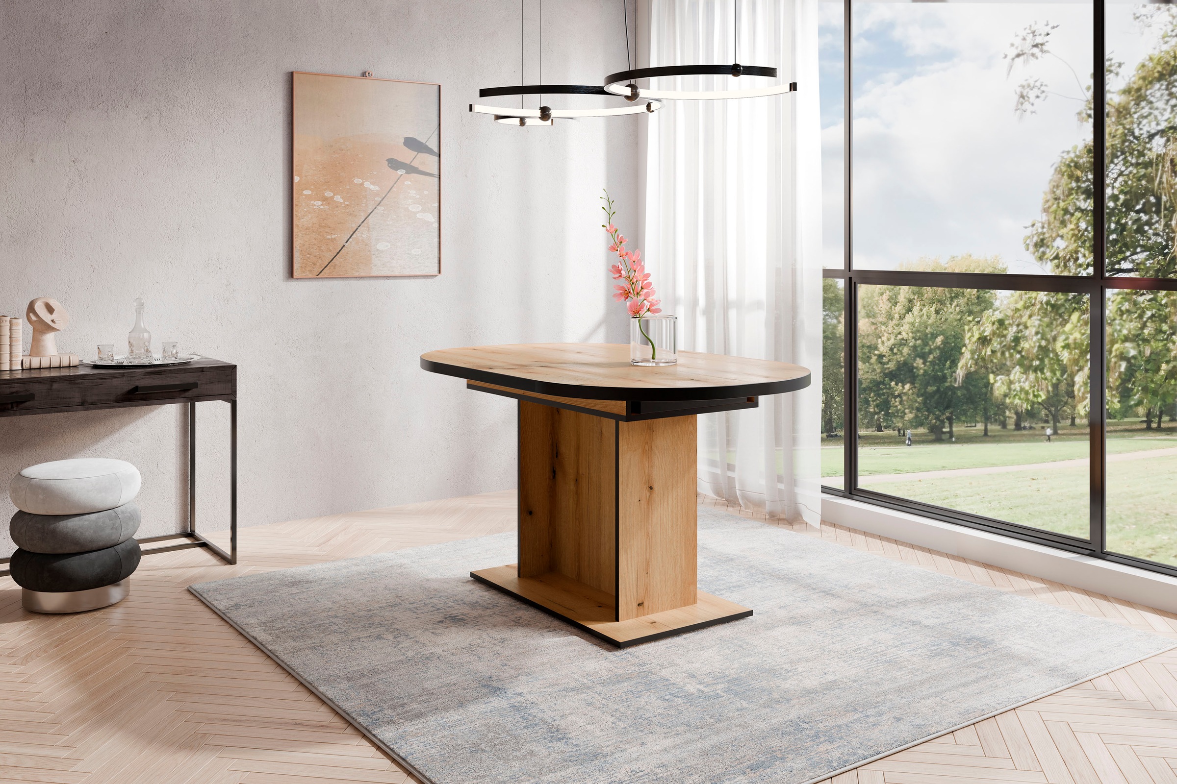 Home affaire Esstisch »Basel«, pflegeleichter Tisch, 140cm auf 180cm ausziehbar, verschiedene Farben