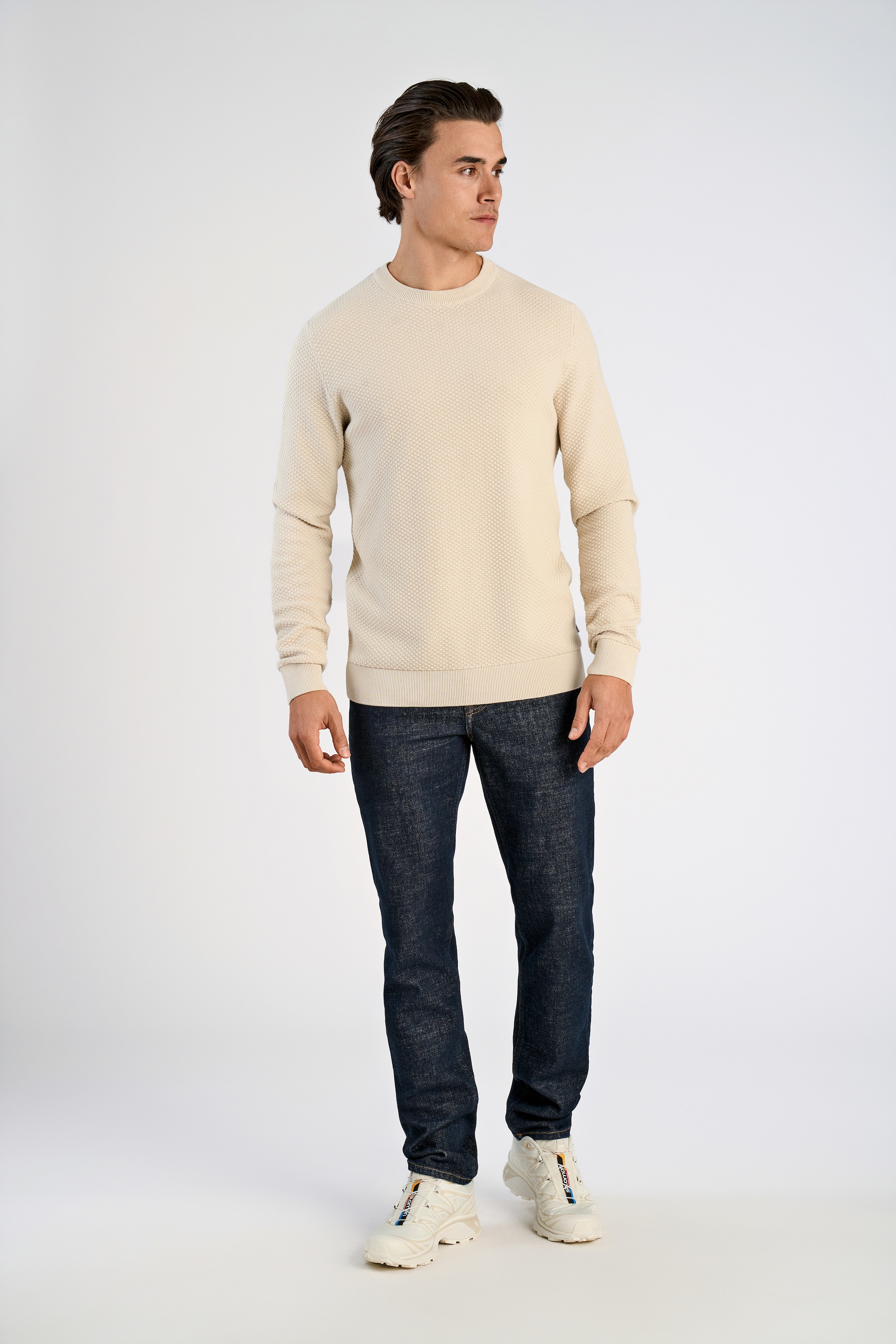 LINDBERGH Strickpullover mit Rundhals und aus reiner Baumwolle