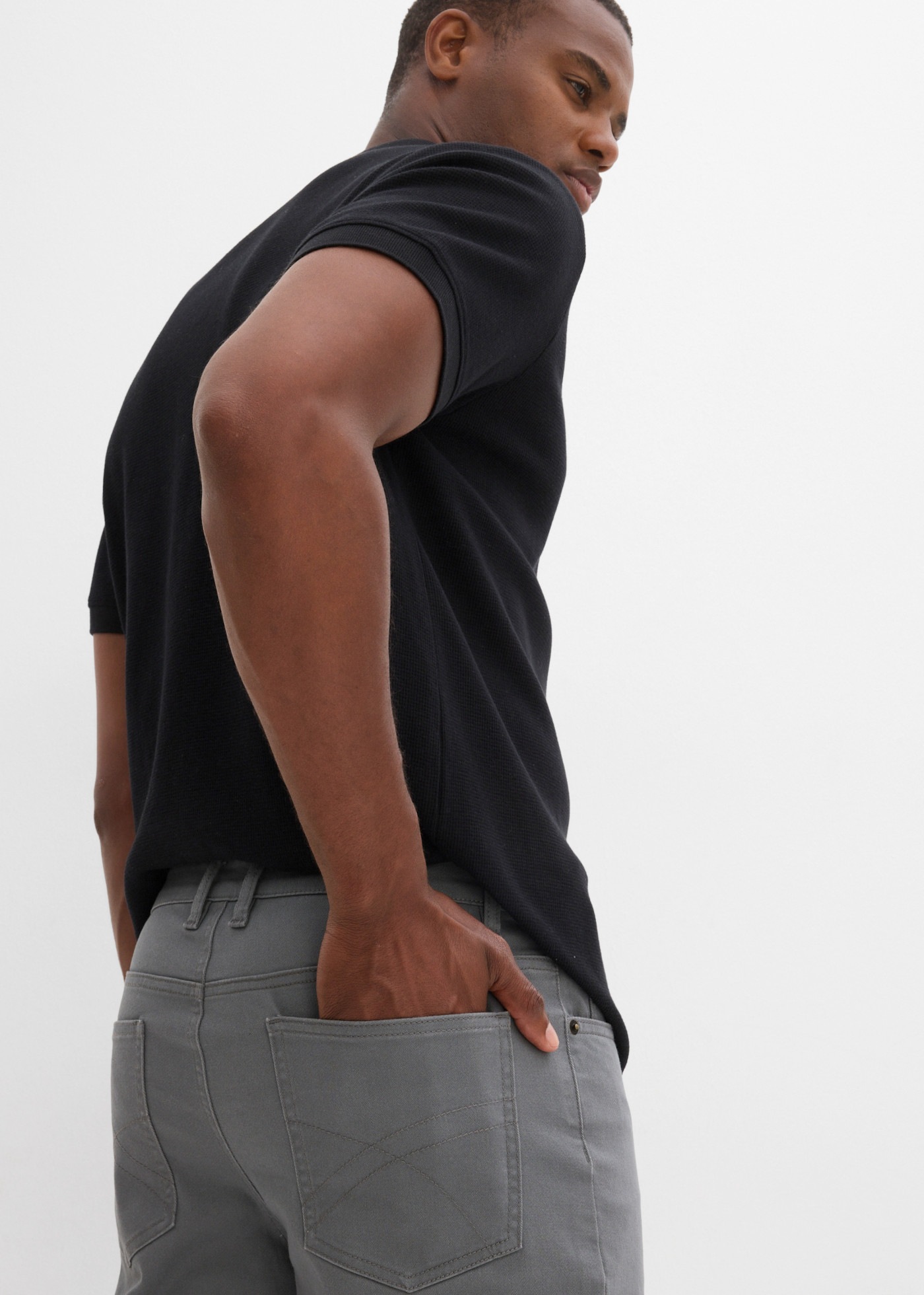 bonprix Bermudas  aus Baumwolle mit Elasthan, mit Stretchanteil, erhöhter Bund