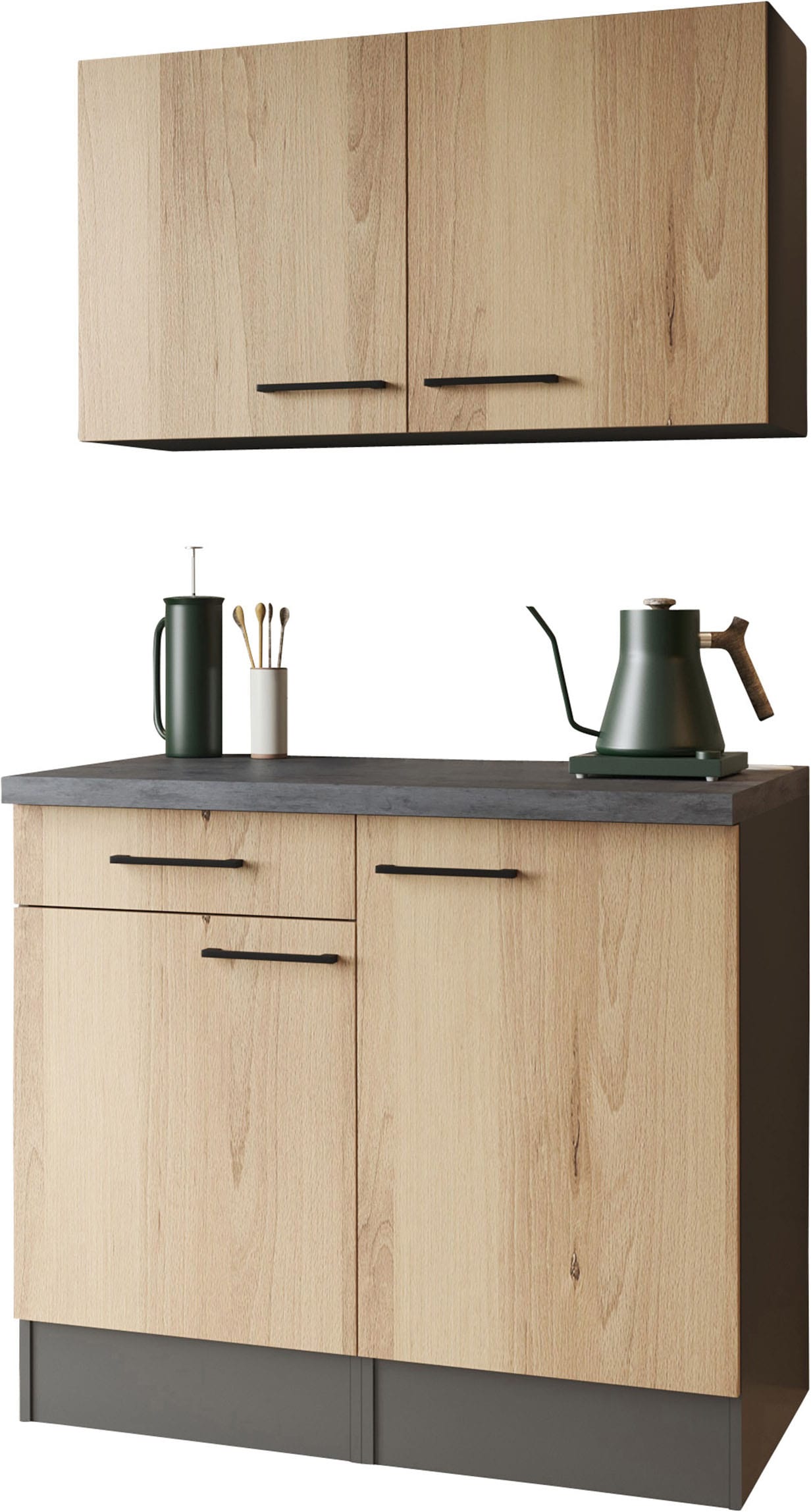 RESPEKTA Buffet "Oliver" zerlegt, mit Soft Close Funktion, inkl. Oberschränke, Breite 100 cm