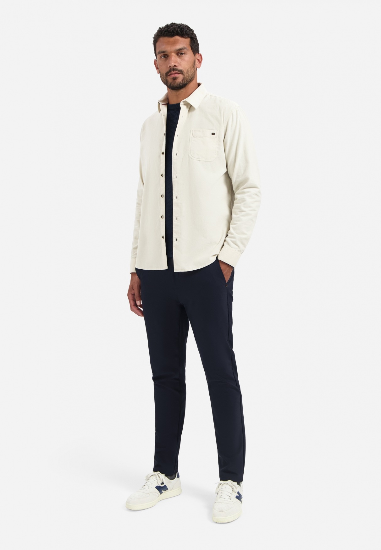 Thumbnail - NO EXCESS Langarmhemd "No Excess Cordhemd Shirt Solid Fine Herringbone"