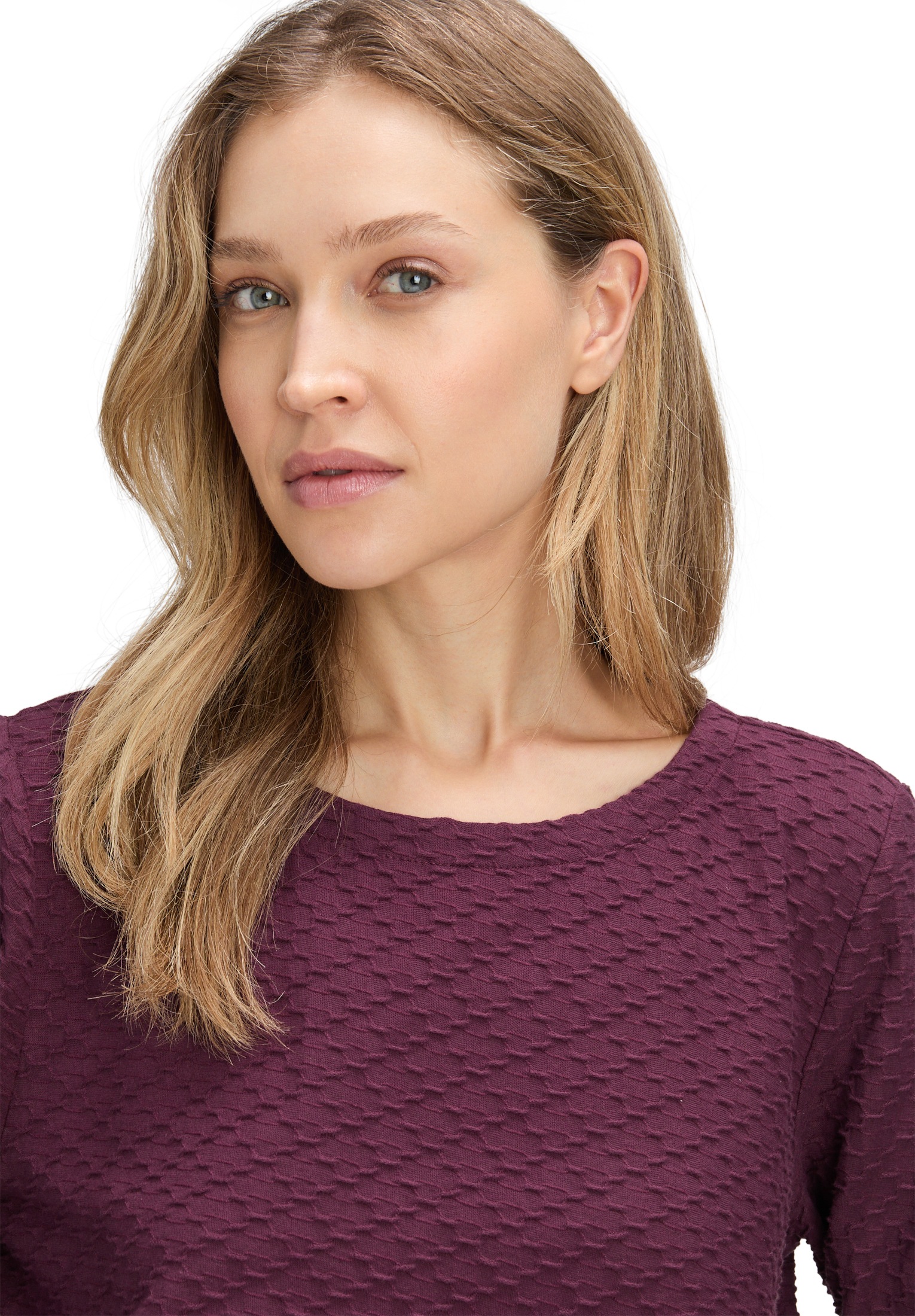 Betty&Co 3/4-Arm-Shirt "Betty & Co Damen Strukturshirt mit Rundhalsausschni günstig online kaufen