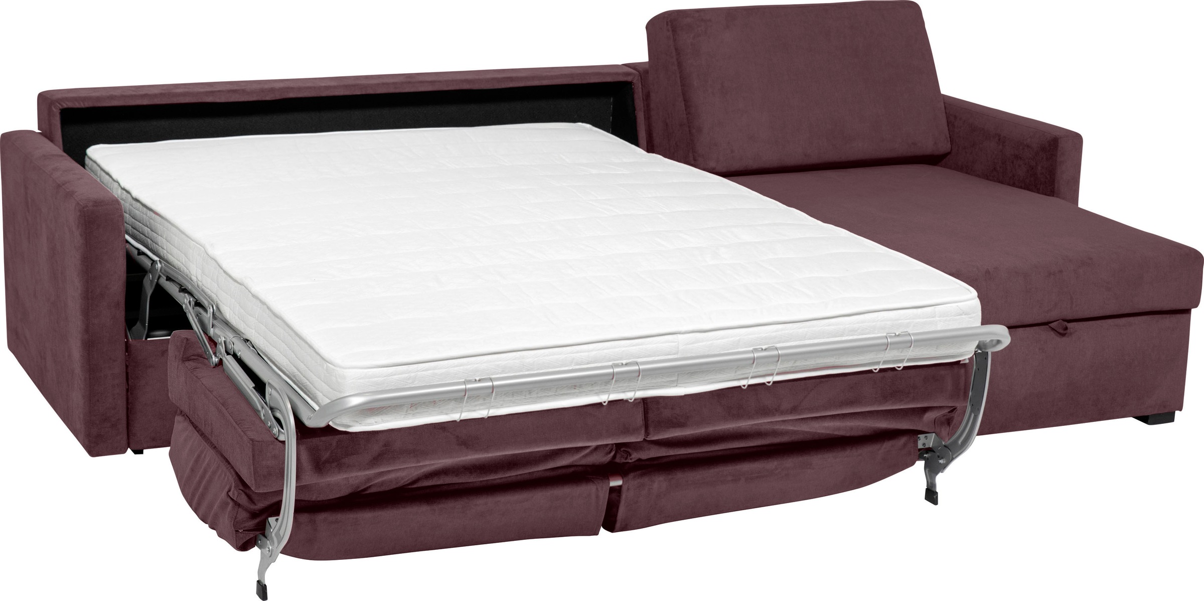 Places of Style Schlafsofa »GOLDPOINT Ecksofa 264 cm, Liegefläche (140/200cm), L-Form,«, Bettfunktion, Bonell-Federkernmatratze und Dauerschläfer-Funktion