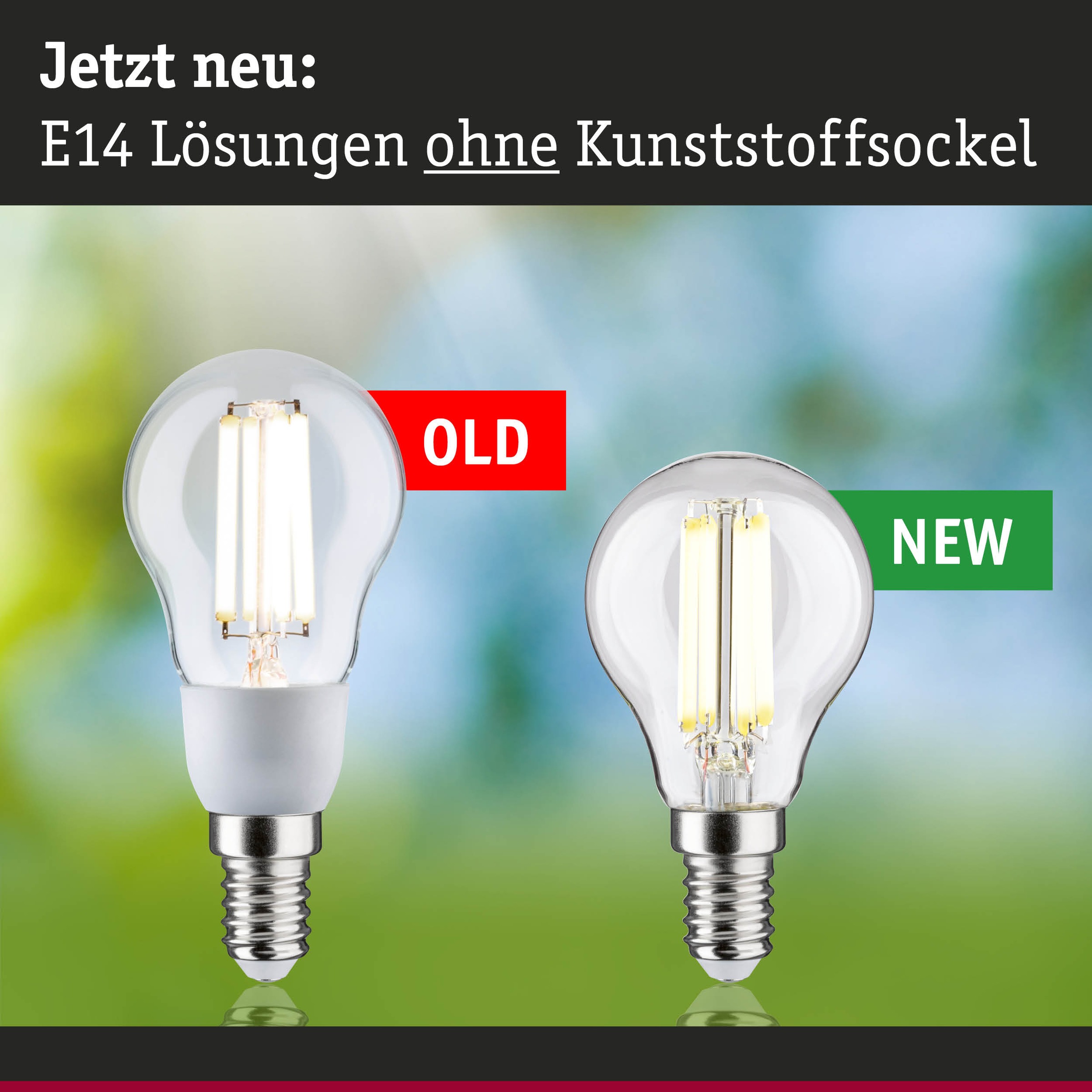 Paulmann LED-Leuchtmittel »Efficient-Line Filament 230V LEDTropfen E14 1St. 525lm 2,5W 4000K Klar« E14 1 Stk. Neutralweiß
