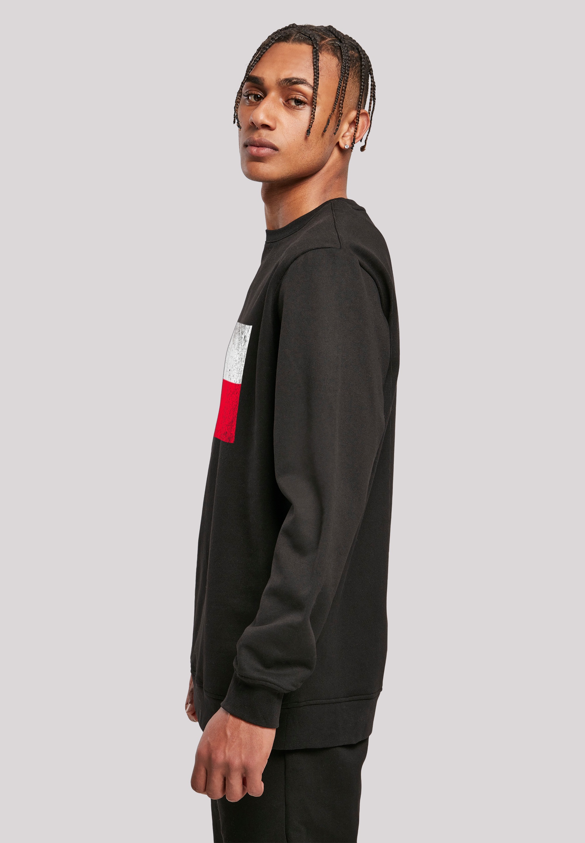 F4NT4STIC Kapuzenpullover »Poland Polen Flagge distressed« Print