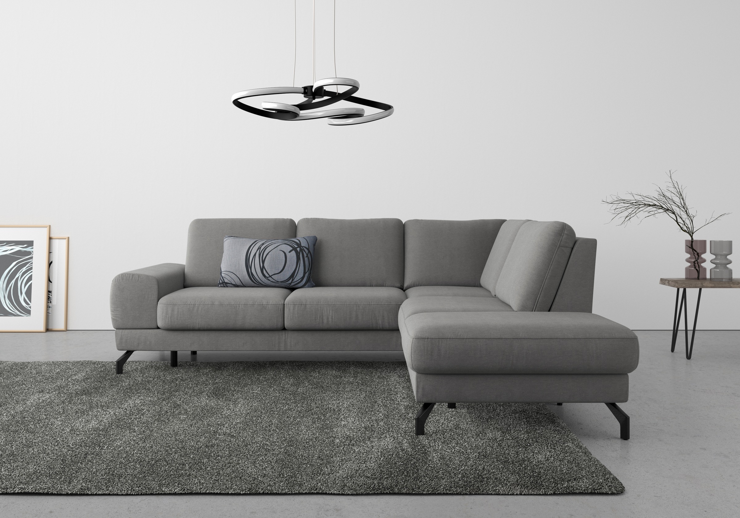 sit&more Ecksofa »Cinturo L-Form«, inklusive Sitztiefenverstellung und Federkern, Sitzhöhe 45 cm