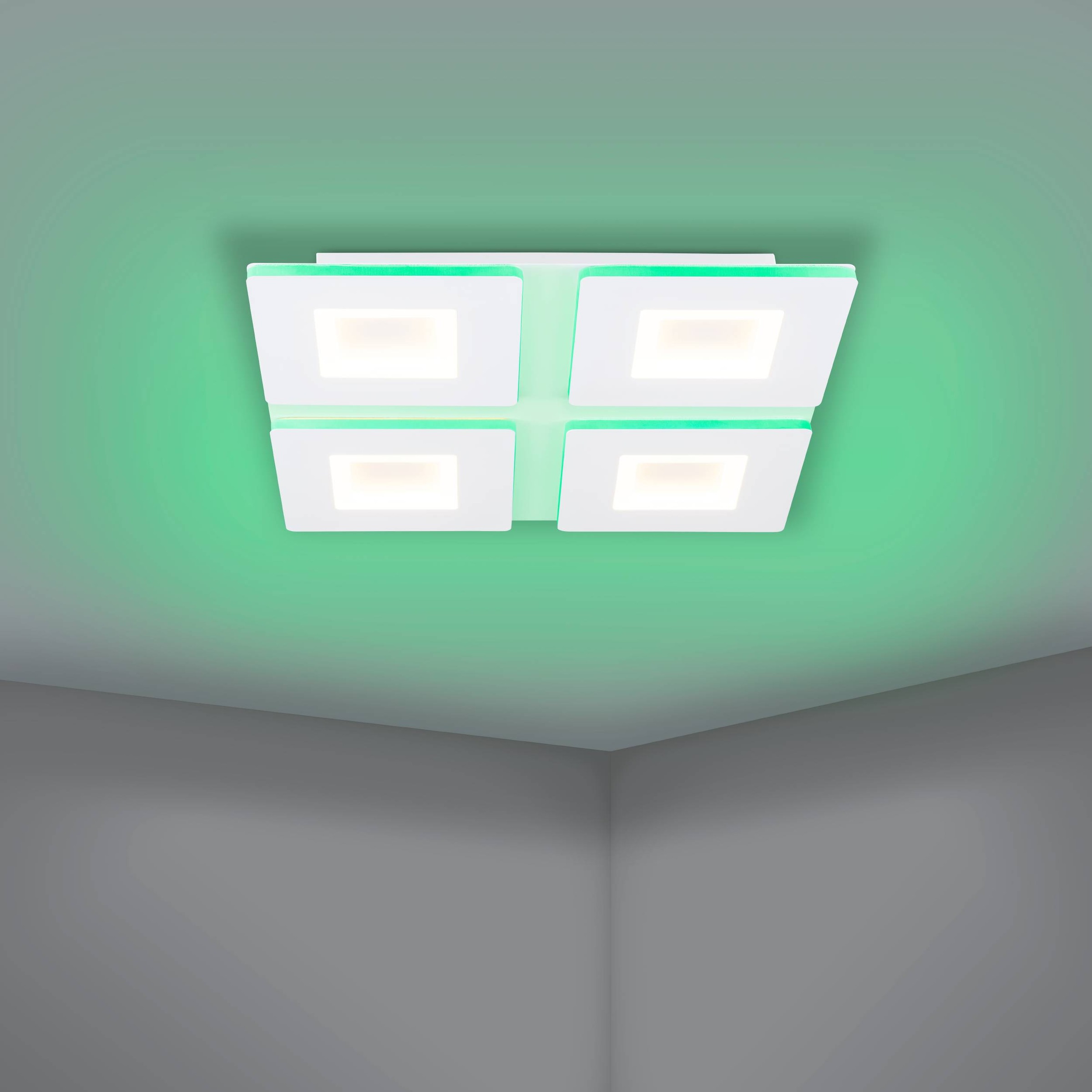 EGLO Deckenleuchte »Padrogiano-Z Deckenlampe, ZigBee 3.0, App und Sprachsteuerung, Lampe« LED-Modul 1 Stk. Kaltweiß | RGB ZigBee, App und Sprachsteuerung Alexa, RGB, dimmbar, 45 x 45 cm