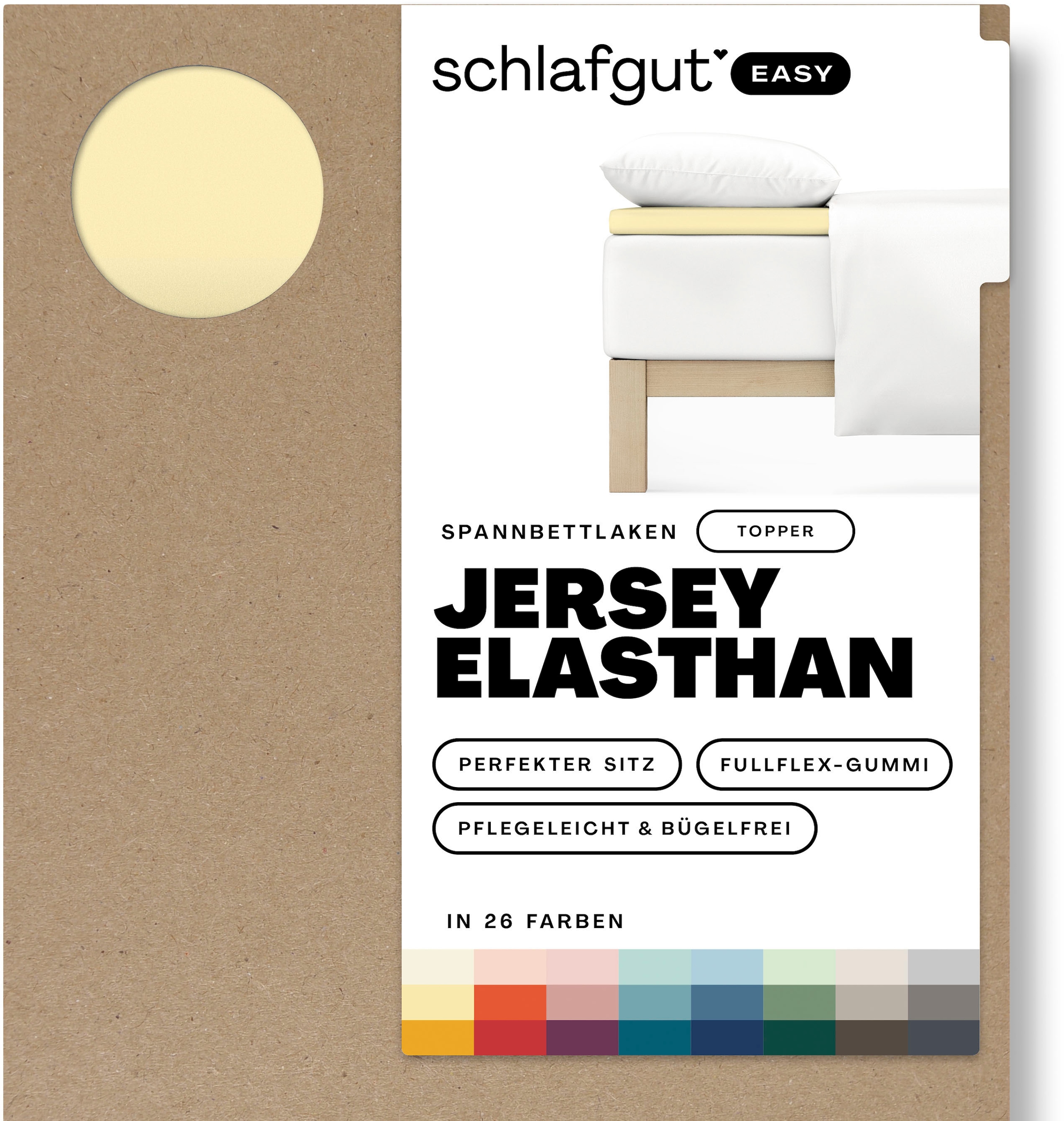 Schlafgut Spannbettlaken "EASY Jersey Elasthan Topper", MADE IN GREEN by OEKO-TEX