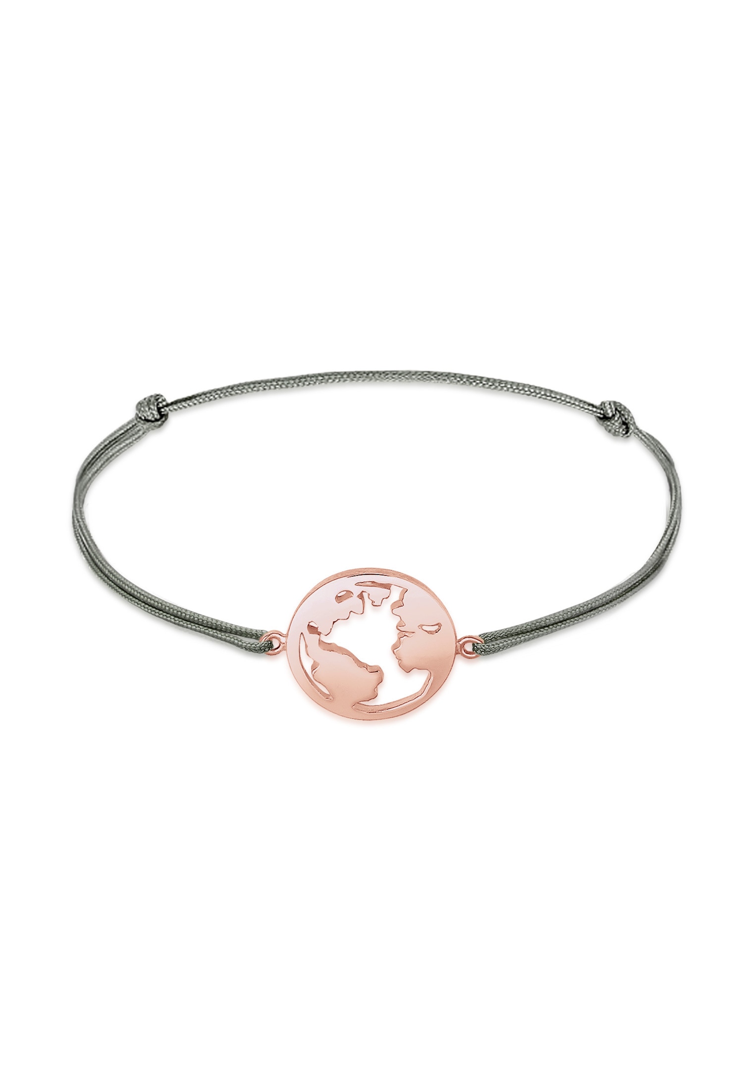 Elli Armband »Weltkugel Globus Reise Nylon Bändchen 925 Silber«