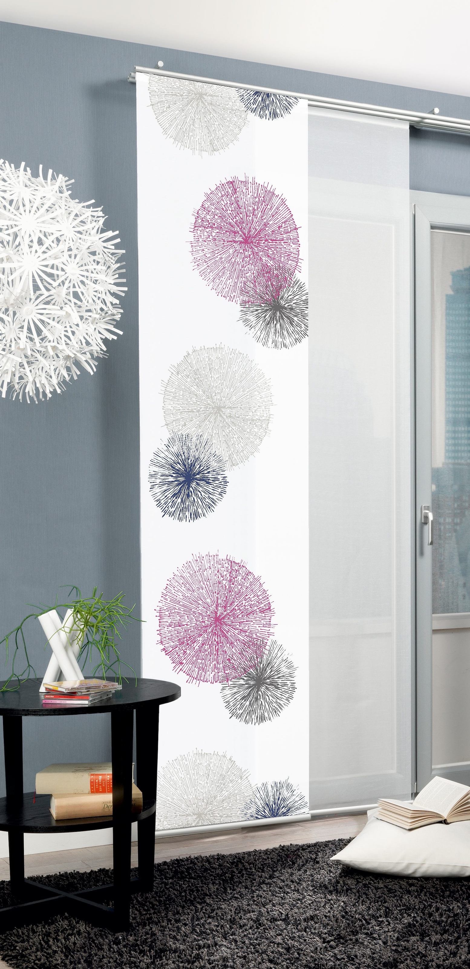 HOME WOHNIDEEN Schiebegardine "RAWLINS" Klettband 1 Stk. tlg. HxB: 245x60, günstig online kaufen