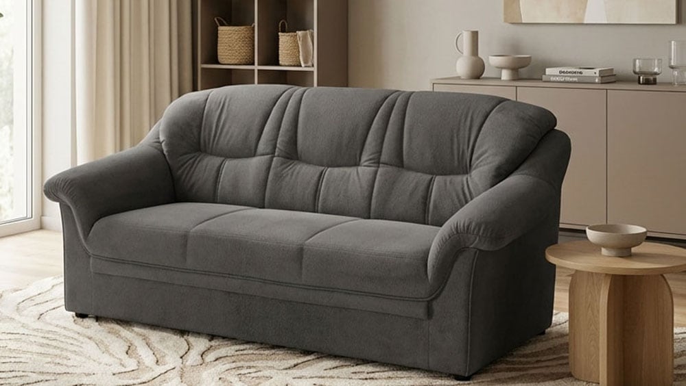 OTTO home 3-Sitzer "Nyborrg 184 cm breit, pflegeleicht, formschön, stabil" aus pflegeleichtem, weichem Luxus-Microfaser