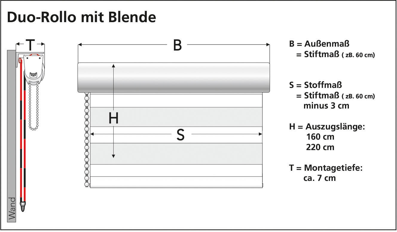 Liedeco Doppelrollo »Duo-Rollo mit Blende«, Lichtschutz