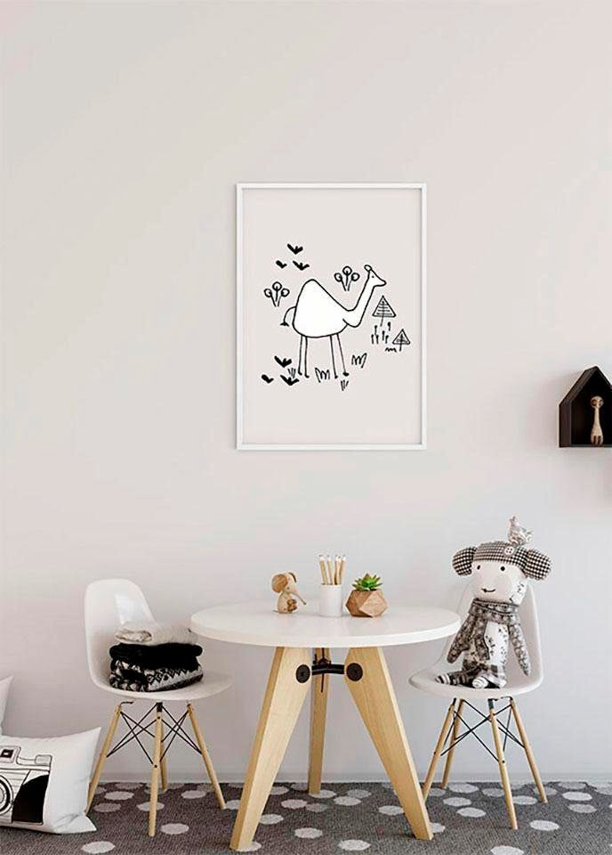 Komar Poster »Scibble Camel«, Tiere, (1 St.), Kinderzimmer, Schlafzimmer,  Wohnzimmer | BAUR