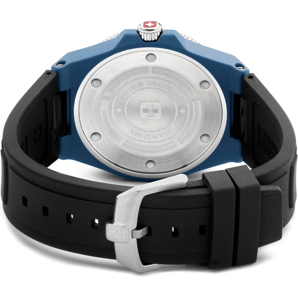 Swiss Military Hanowa Quarzuhr »OCEAN PIONEER, SMWGN0001184«, Armbanduhr, Herrenuhr, Schweizer Uhr, Swiss Made, Datum, Saphirglas