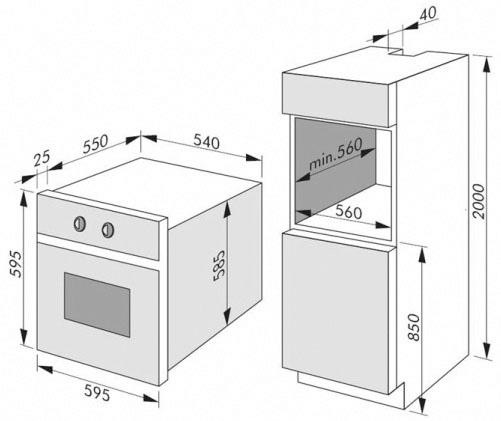 Amica Einbaubackofen  »EB 13522 E«