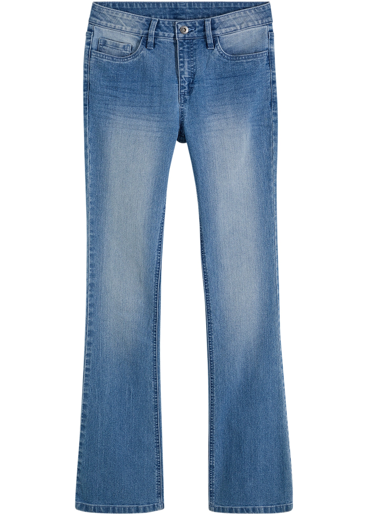bonprix Schlagjeans »Flared Jeans Mid Waist, Stretch«, Flared Jeans Mid Waist, Stretch
