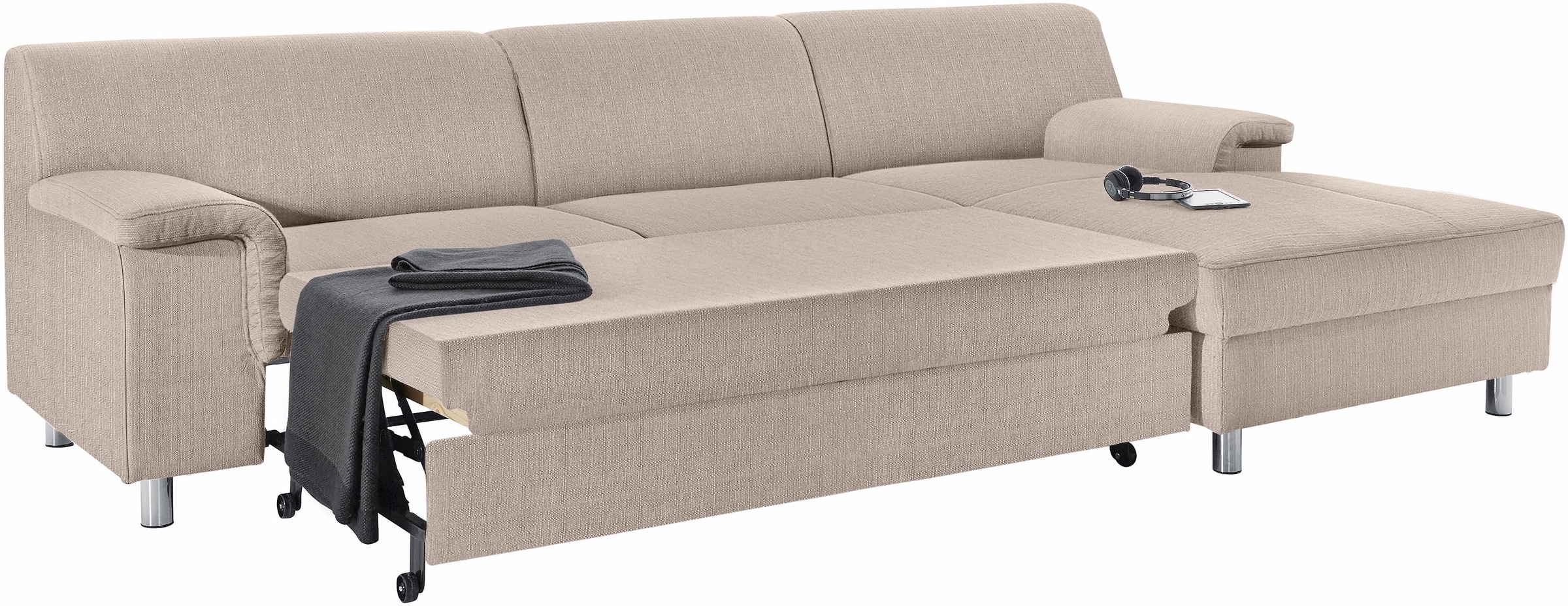 DOMO collection Ecksofa "Jamie, modern und elegant, Fußhöhe 9cm, L-Form," w günstig online kaufen
