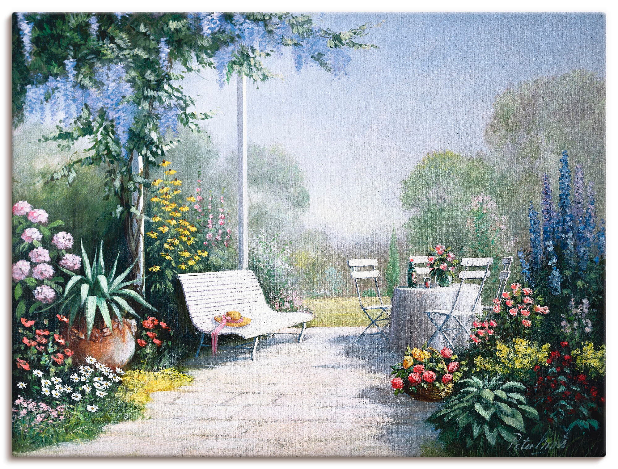 Artland Wandbild »Sommerruhe«, Garten, (1 St.), als Leinwandbild,  Wandaufkleber oder Poster in versch. Größen bestellen | BAUR