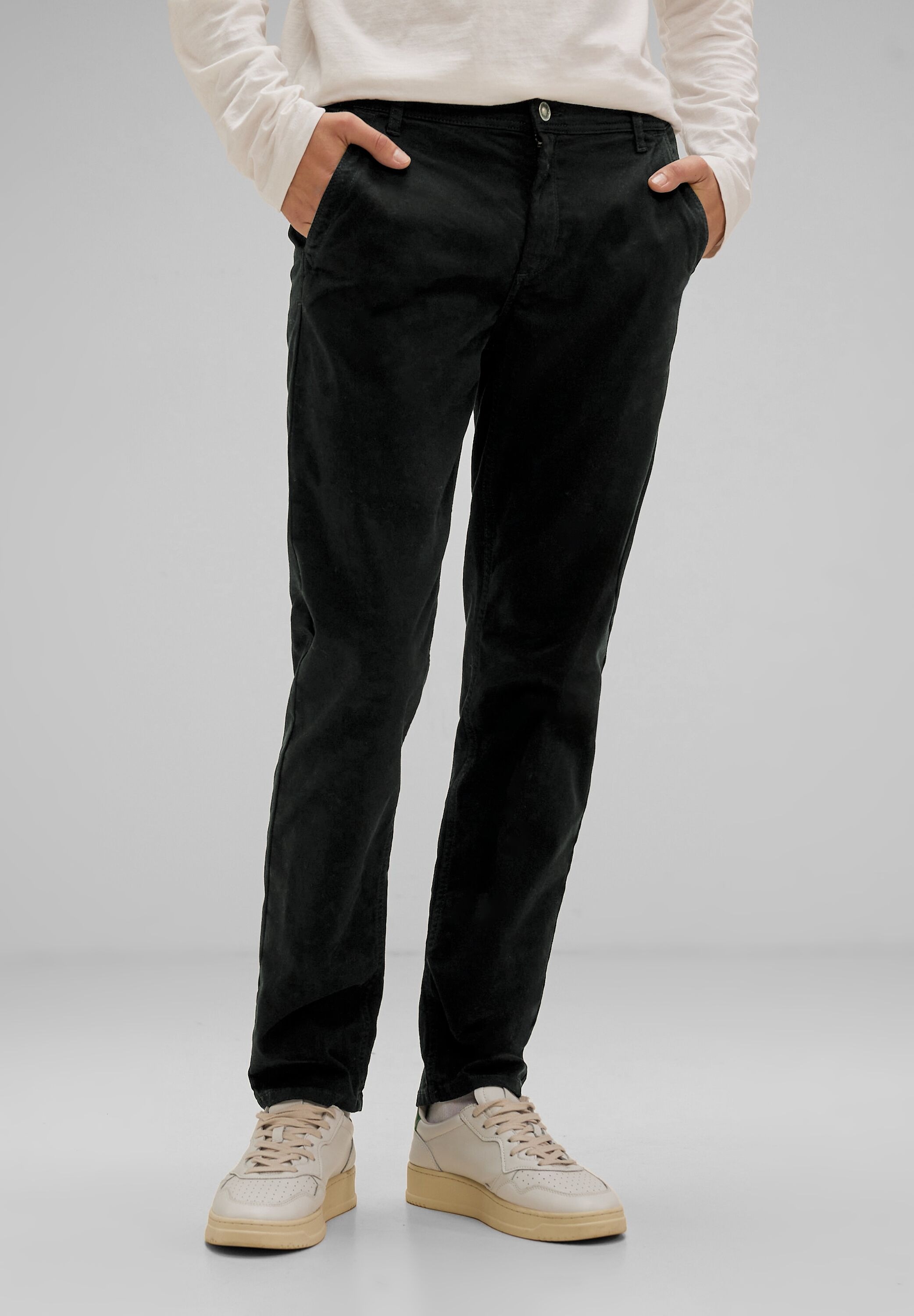 STREET ONE MEN Chinohose, aus Baumwolle mit Stretchanteil