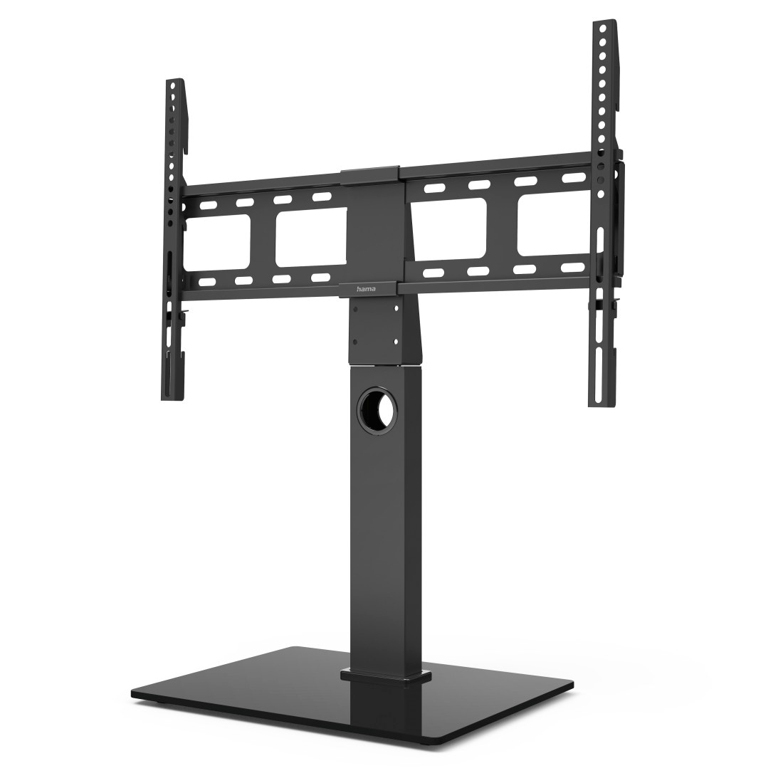 HAMA TV-Standfuß "TV Standfuß, schwenkbar, höhenverstellbar, 165 cm, 65 Zoll, bis 40 kg", B:64,3cm H:81,8cm T:33cm, schwarz, Gerätehalterungen