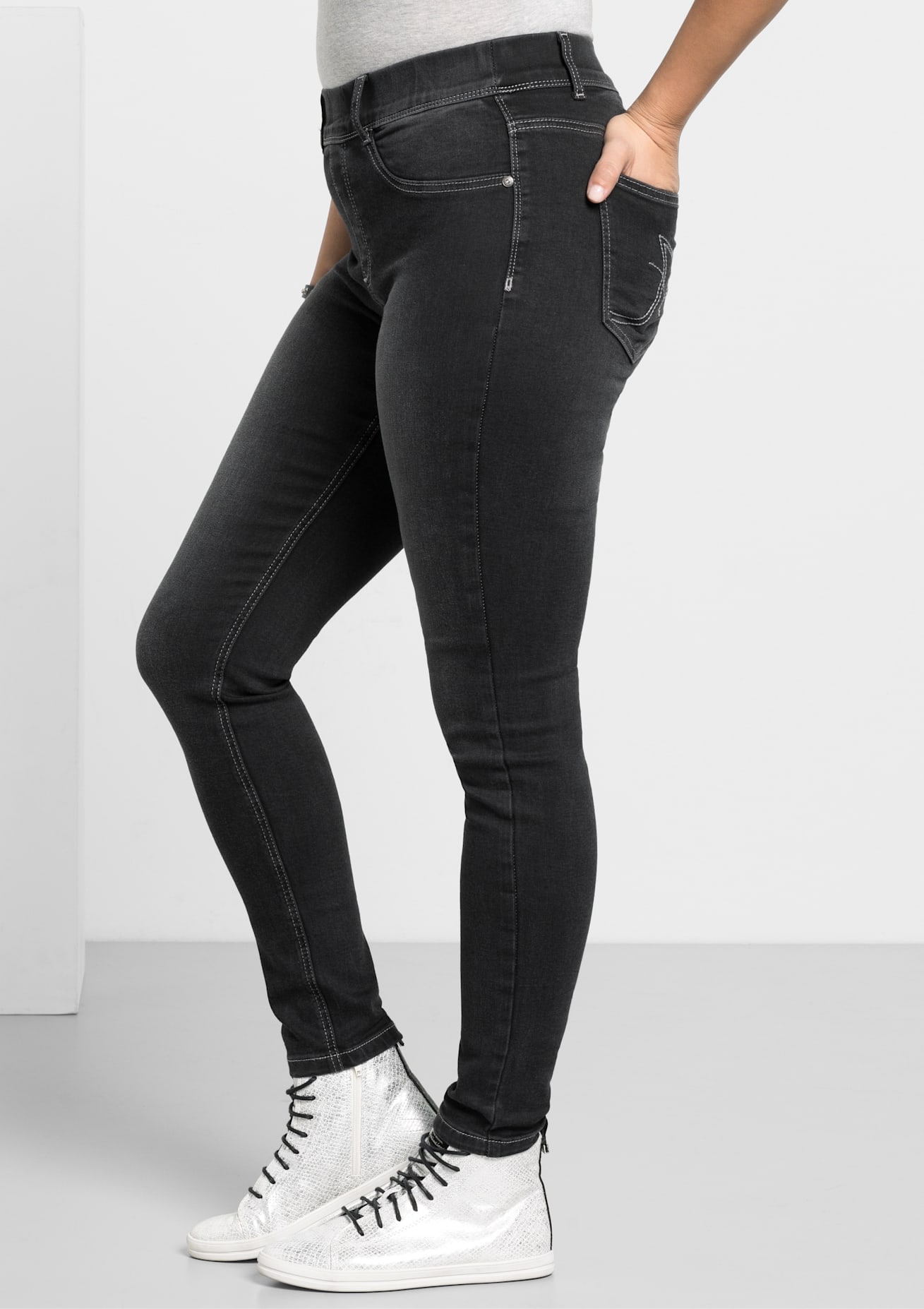 Sheego Jeansleggings, (1 tlg.)