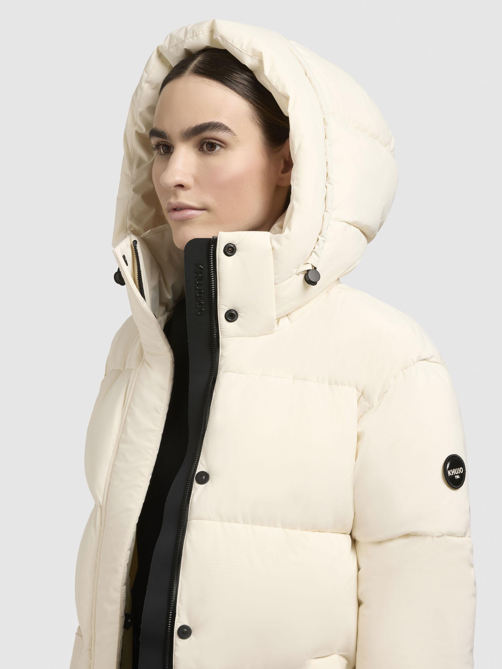 khujo Steppmantel »Rachel Matt-YM«, Warmer gesteppter Damen Mantel mit (abnehmbarer Kapuze)