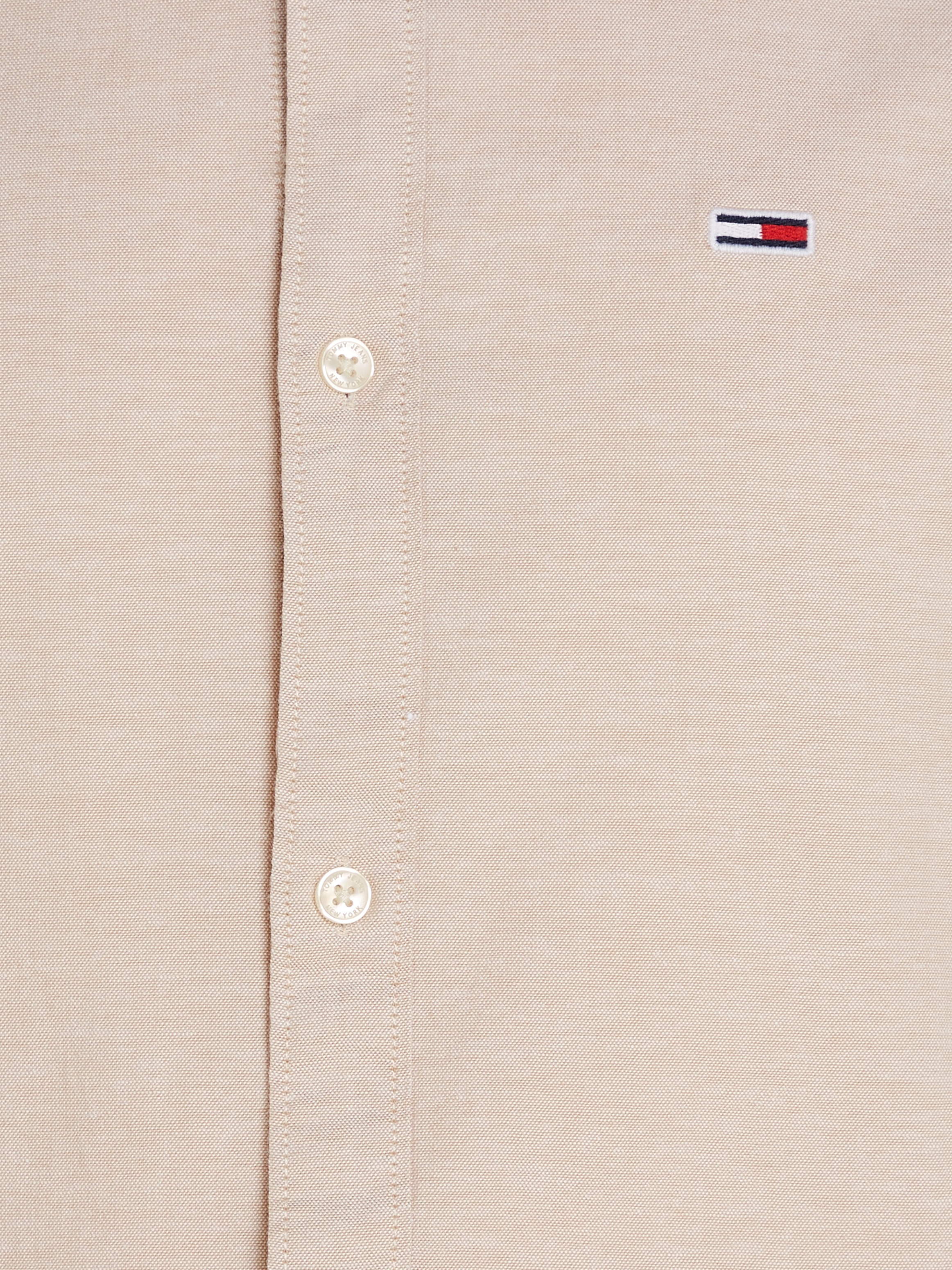 Tommy Jeans Langarmhemd »TJM Slim Stretch Oxford Shirt« mit Flaglabel auf der Brust