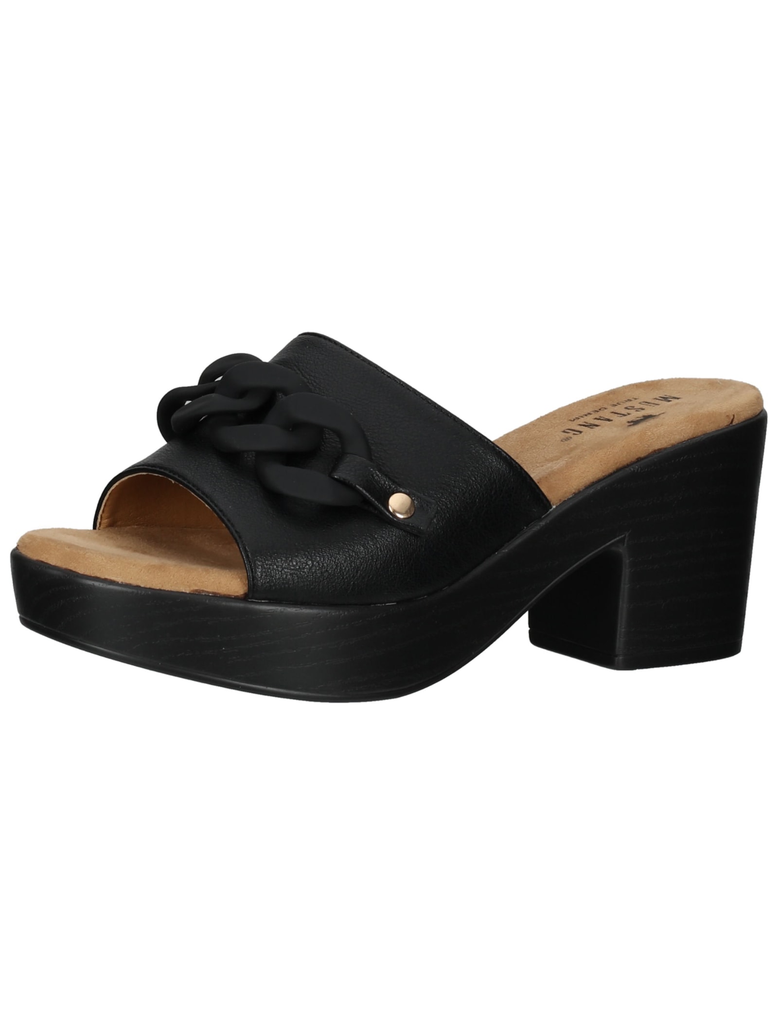 Mustang Shoes Pantolette "Mustang Shoes Pantoletten Lederimitat/Textil" günstig online kaufen