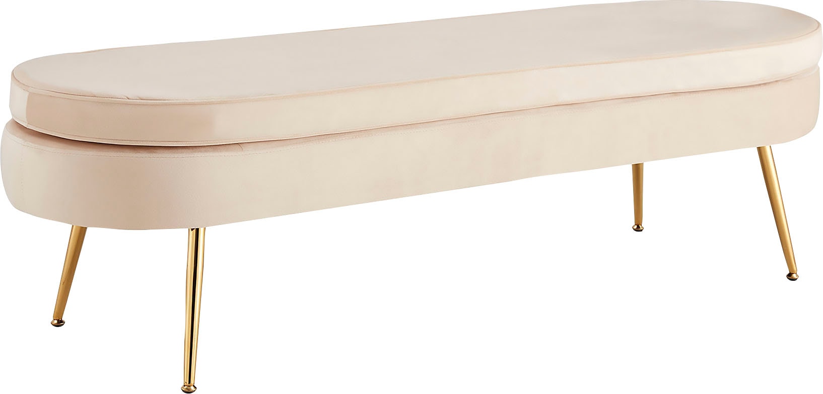 SalesFever Polsterbank "Clam Elegante Polsterbank" Eleganz in Gold: Breite günstig online kaufen