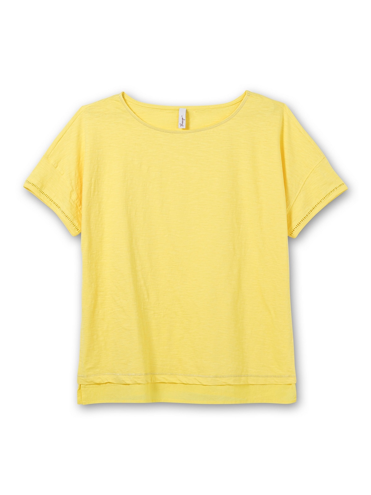 Sheego T-Shirt »Große Größen«, mit kaufen für Blusenbesatz BAUR Saum am 