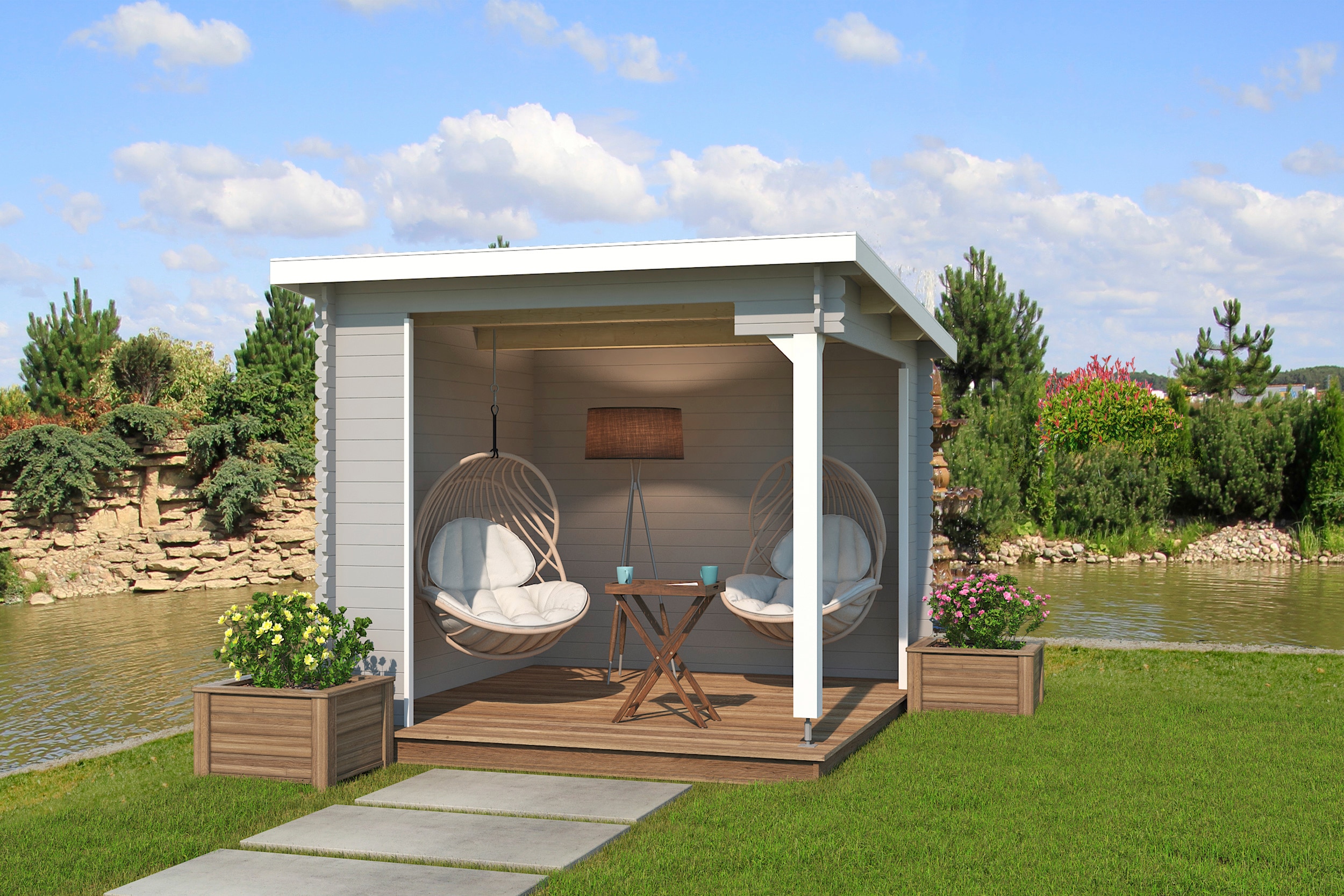 LASITA MAJA Gartenhaus "Unterstand/Lounge Buffalo 275" Unterstand / Lounge 28mm