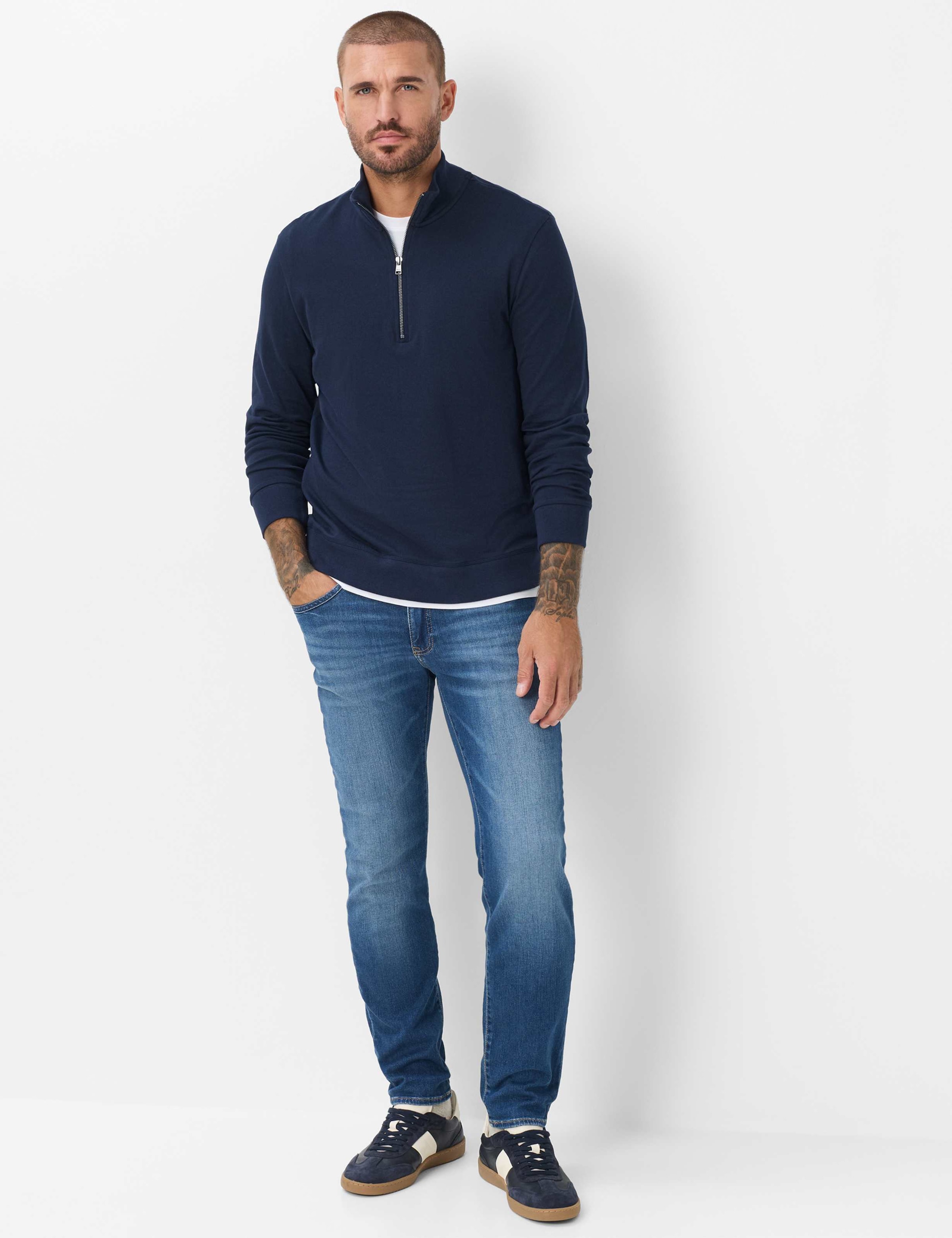 Brax Langarm-Poloshirt »Style PEO« Jersey: Langarmshirt aus reiner Baumwolle