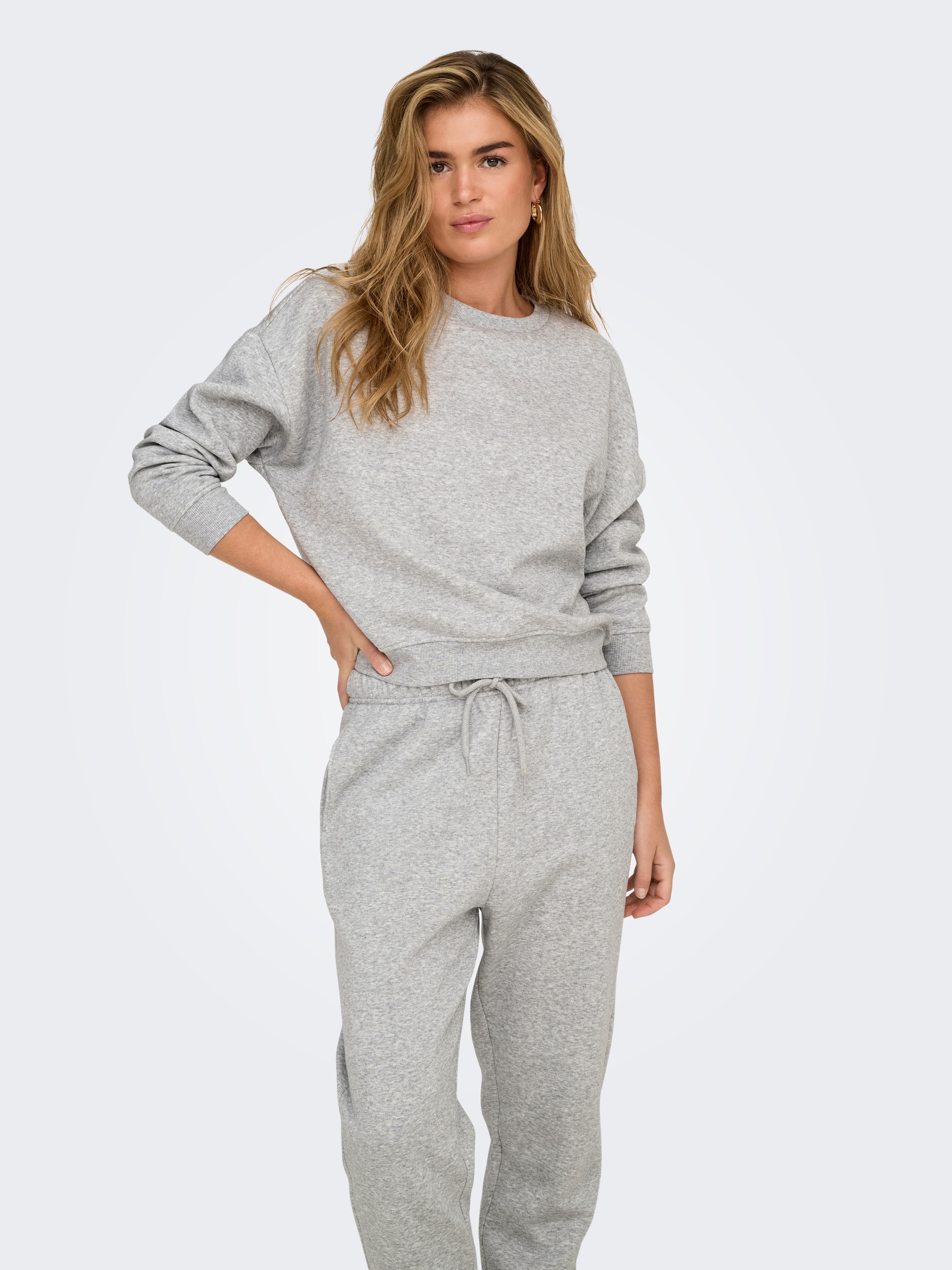 ONLY Sweatshirt "ONLSWEAT L/S CREW OVERSIZE SWT", Baumwollmischung, loose f günstig online kaufen