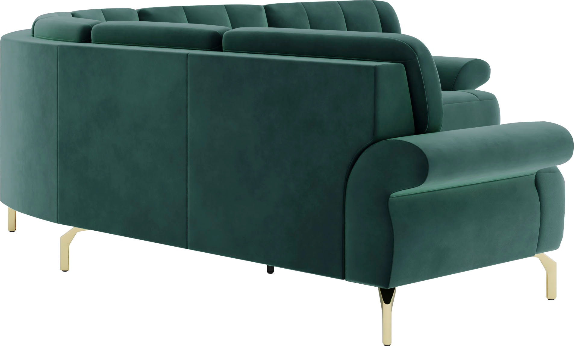 sit&more Ecksofa »Orient 1 L-Form«, inkl. 4 Zierkissen mit Strass-Stein, goldfarbene Metallfüße