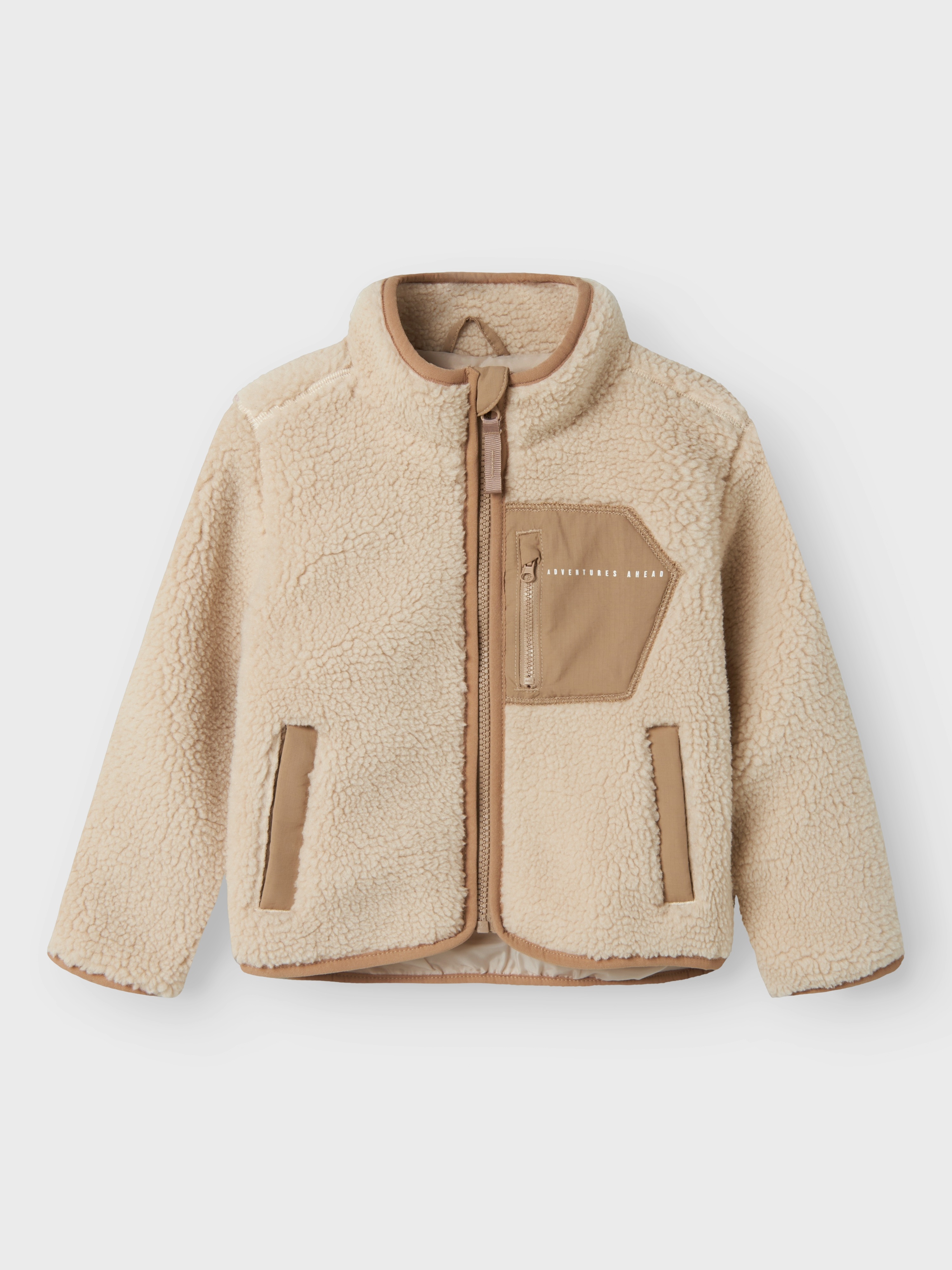Thumbnail - Name It Strickfleecejacke "NMNMATTIA SHERPA JACKET PB" ohne Kapuze