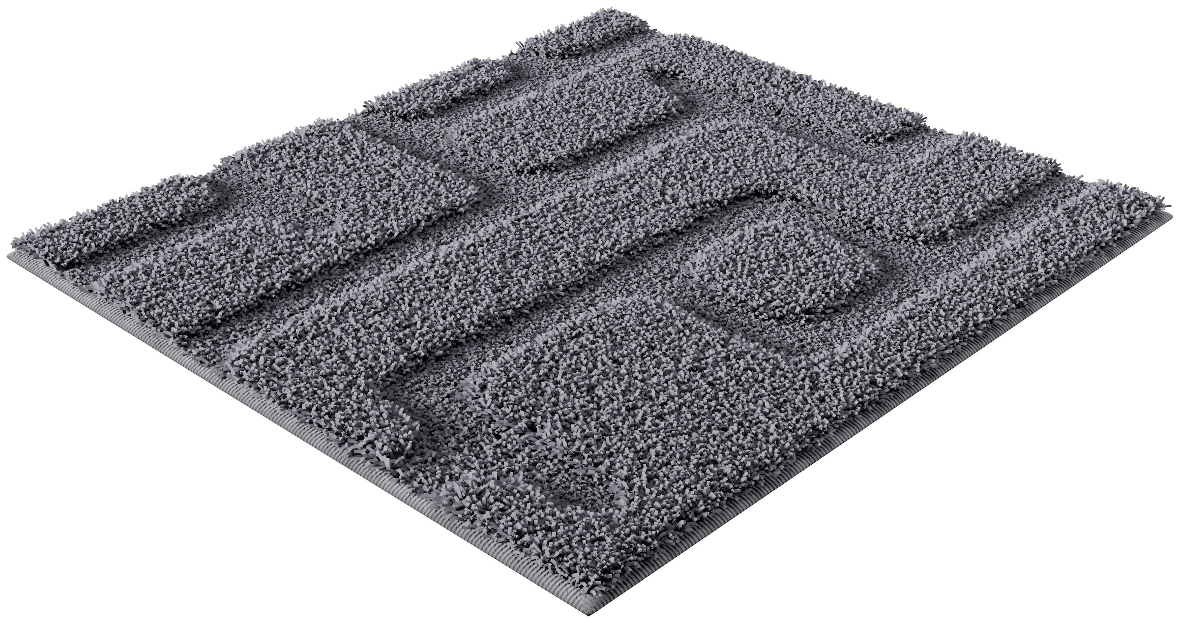 Grund Badematte »Riana, Badvorleger, Badezimmer Teppich, sehr weich« Höhe 20 mm rutschhemmend beschichtet schnell trocknend Modernes Design mit Linien in Hoch-Tief-Struktur, Made in Europe