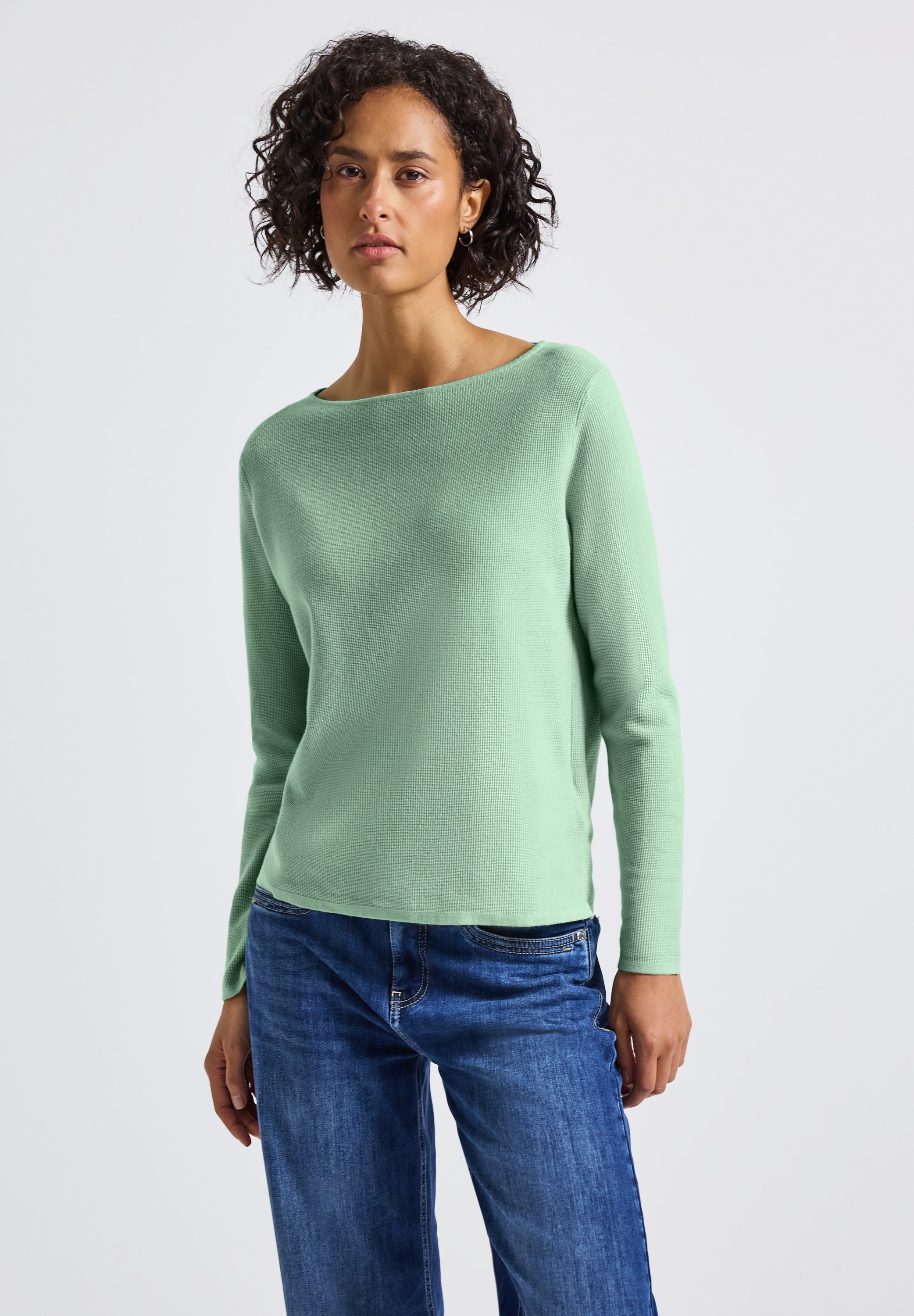 STREET ONE Strickpullover, mit U-Boot-Ausschnitt günstig online kaufen