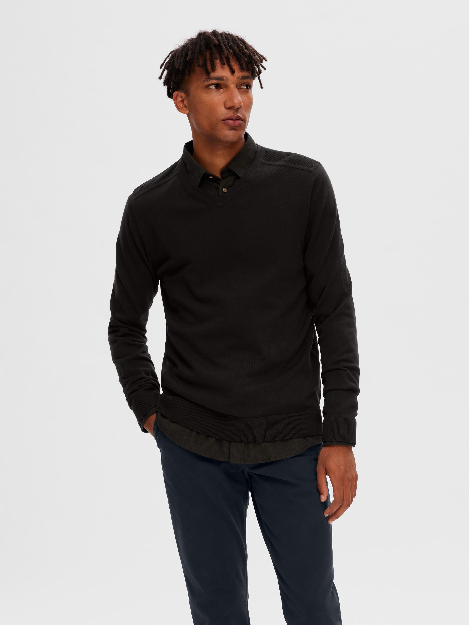 SELECTED HOMME Megztinis »SLHBERG LS KNIT V-NECK NOOS...