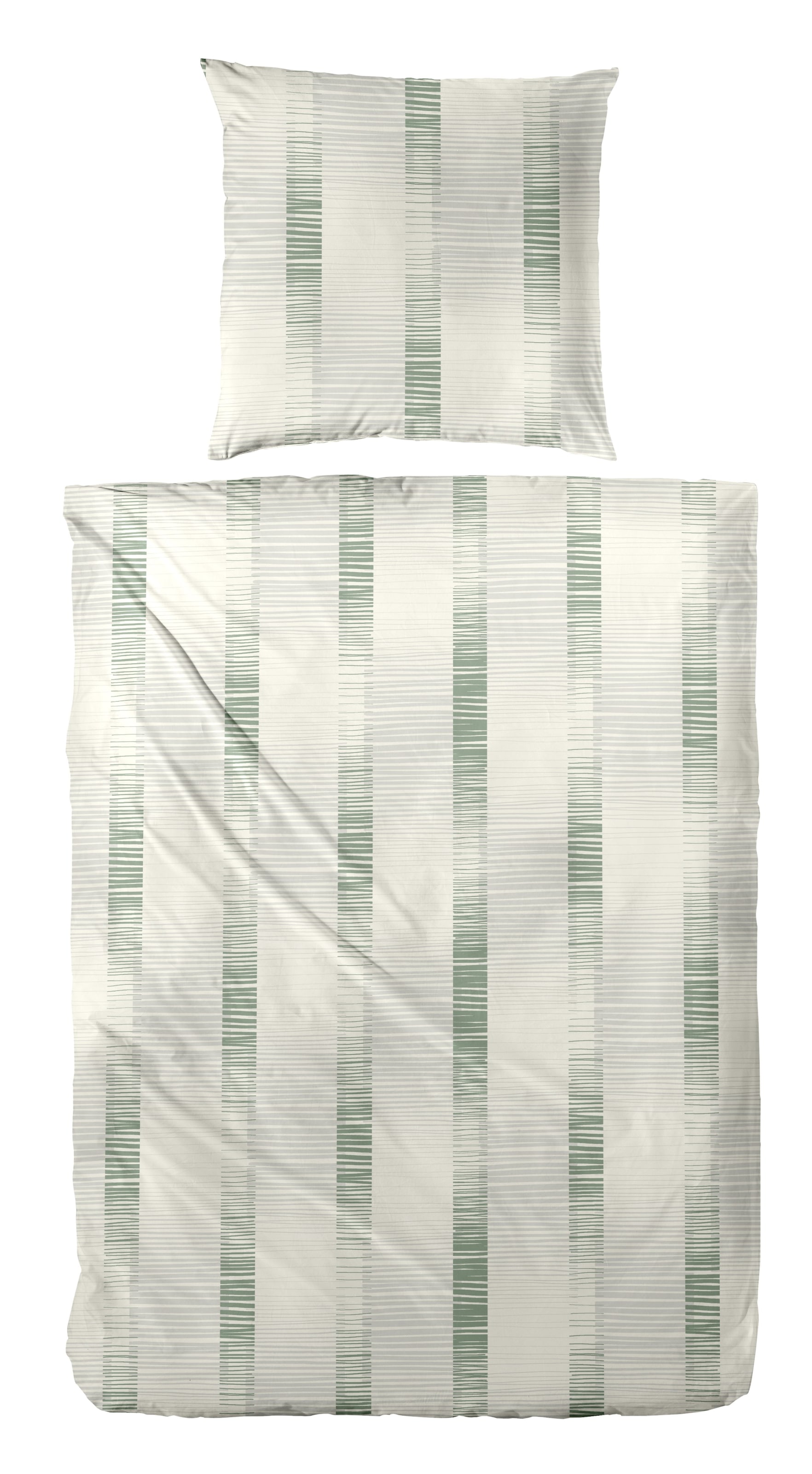 Primera Bettwäsche "Feinbiber-Bettwäsche Shadow" 2 Stk. mit stilvollen Stre günstig online kaufen