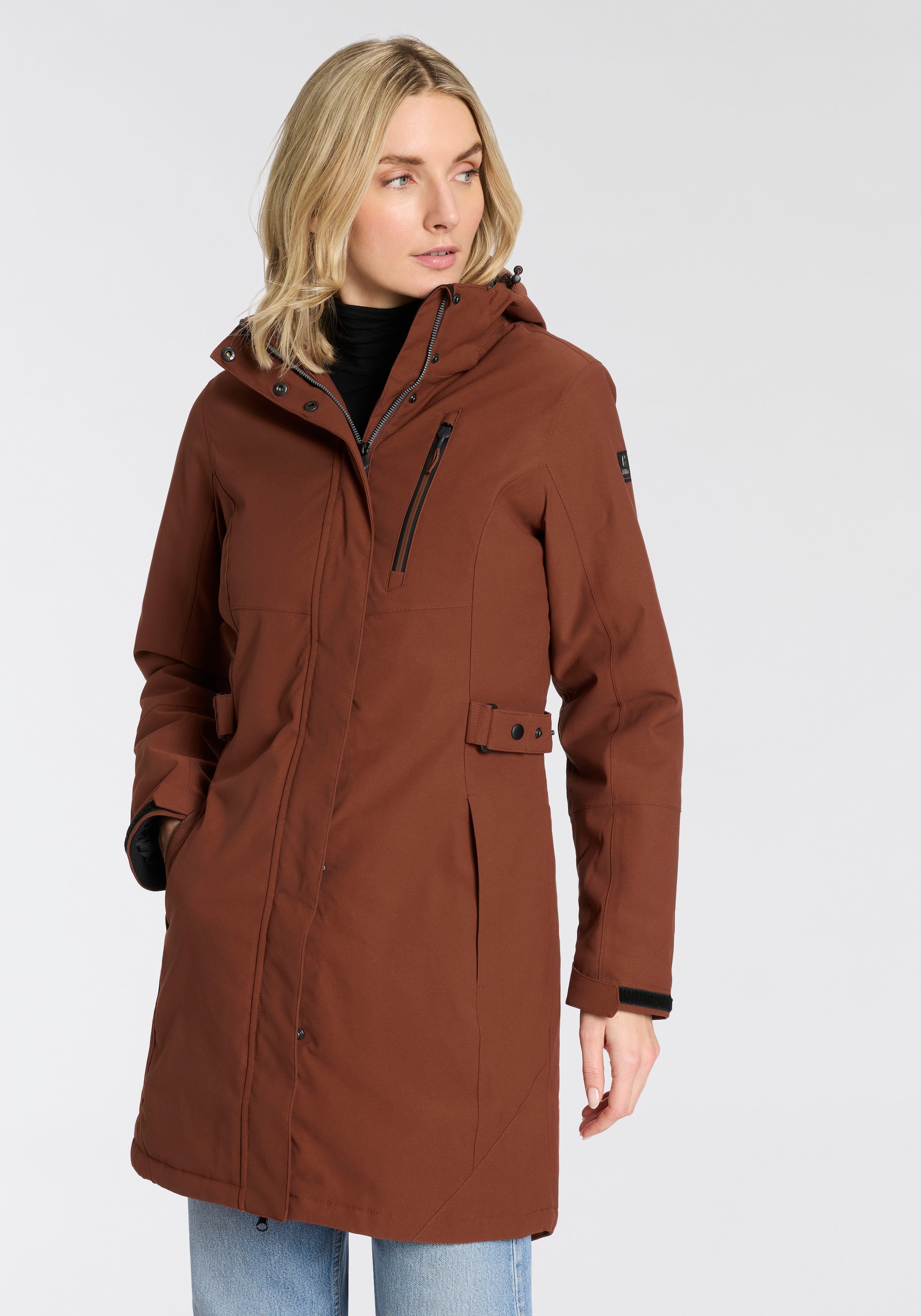 Killtec Parka mit Kapuze mit verschweißten Nähten, 10.000 mm Wassersäule, wasser- und winddicht