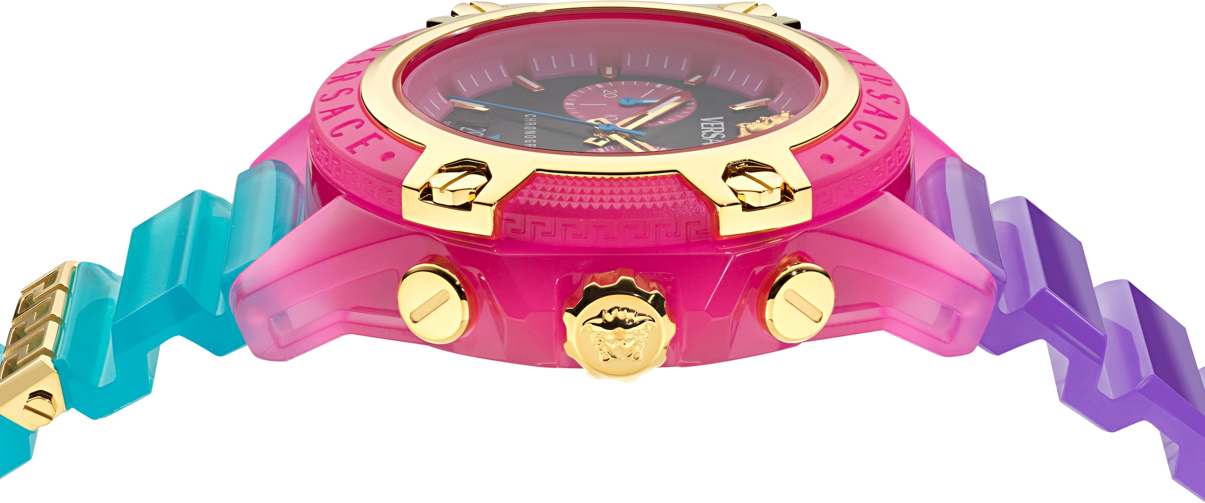 Versace Chronograph »ICON ACTIVE«, Quarzuhr, Armbanduhr, Damenuhr, Herrenuhr, Swiss Made, Polyurethanband