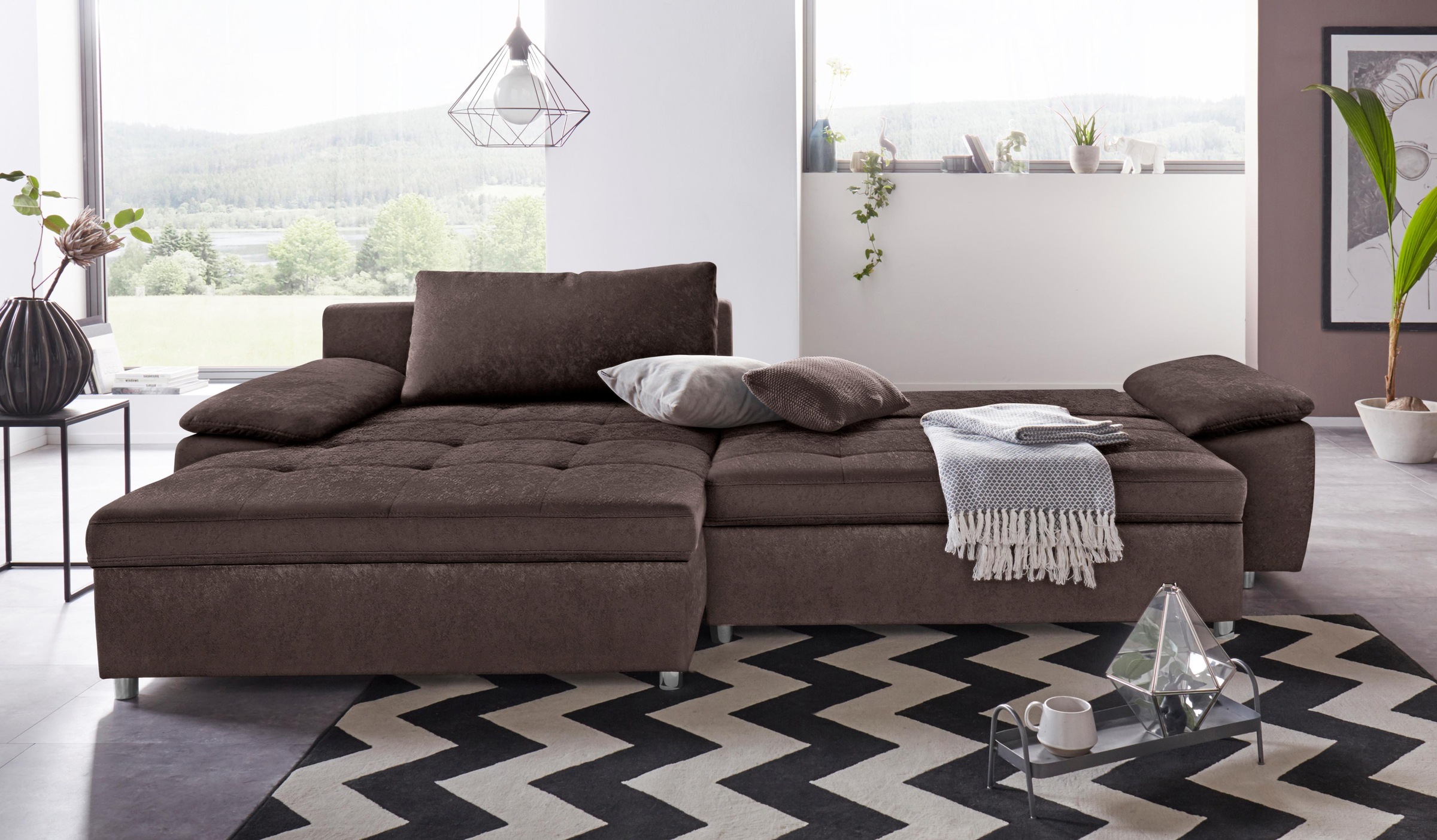 sit&more Ecksofa "Labene L-Form" wahlweise mit Bettfunktion und Bettkasten, günstig online kaufen