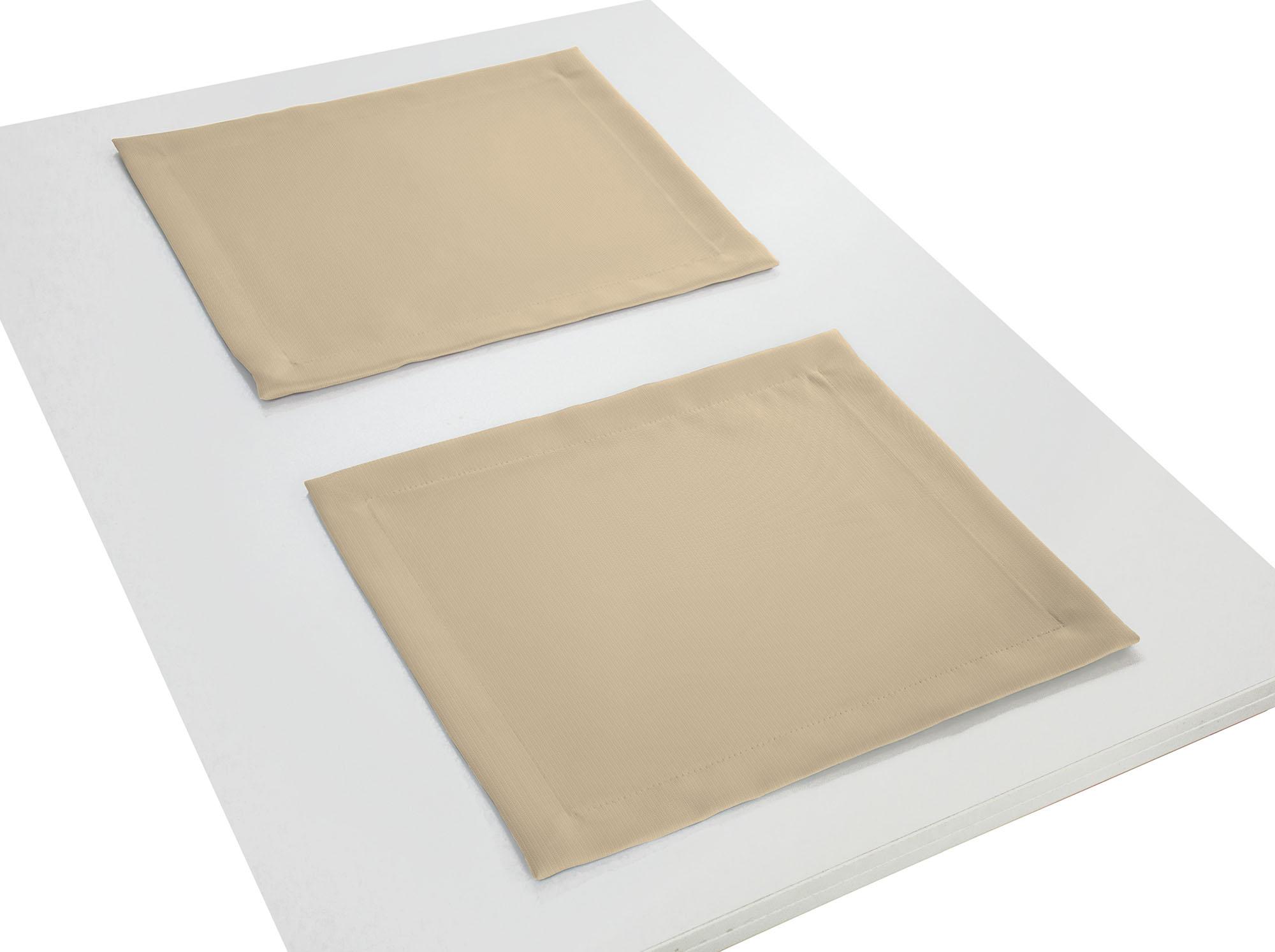 Platzset ADAM, B:30cm L:40cm, beige, Obermaterial: 100% Baumwolle, Platzsets, "Uni Collection Light"