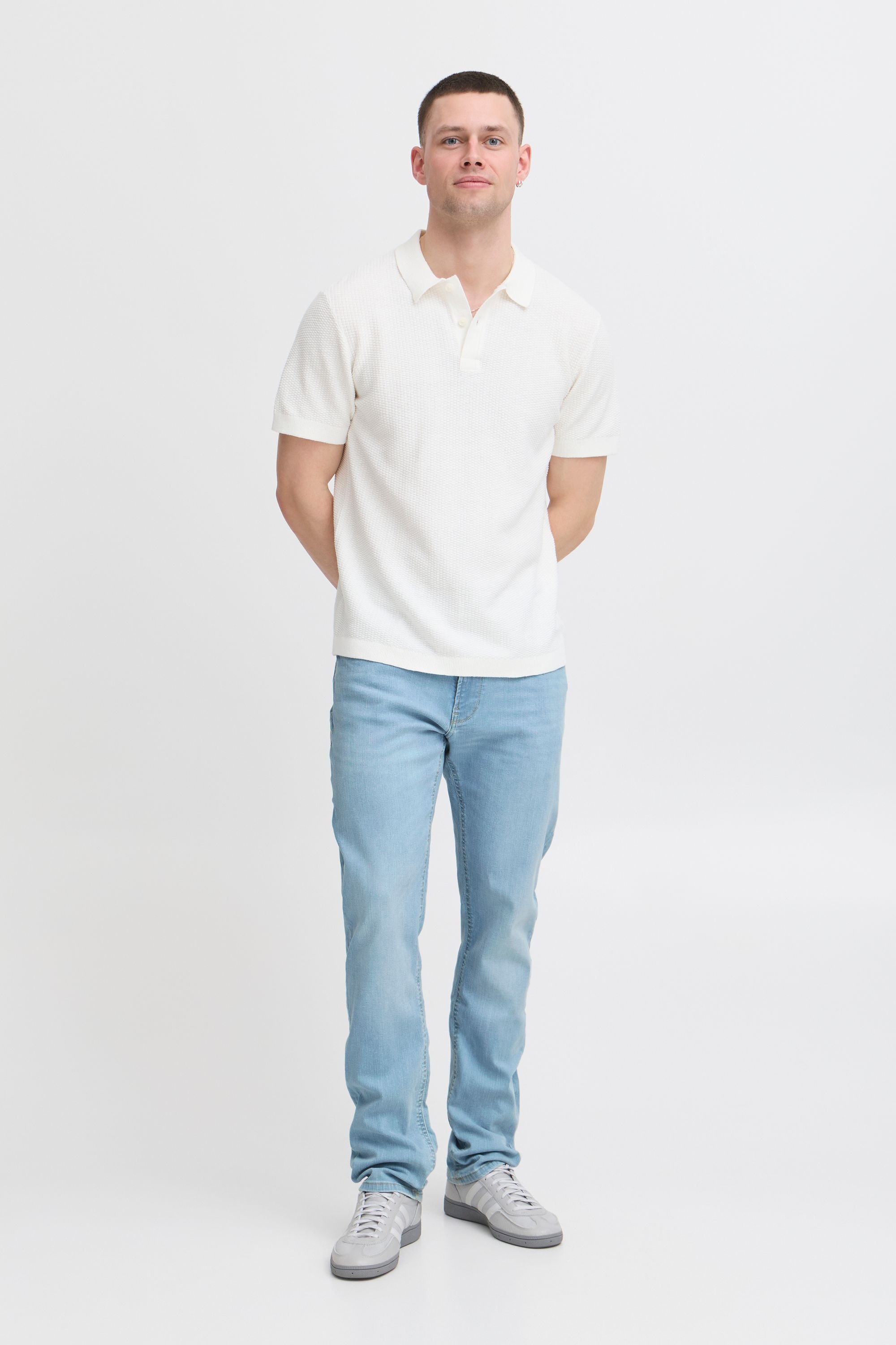 Slim-fit-Jeans BLEND "Slim Fit Jeans BHTwister", Herren, Gr. 38, Länge 32, blau (denim light blau), Obermaterial: 98% Baumwolle CO. 2% Elasthan EL., Jeans Slim-fit-Jeans 2