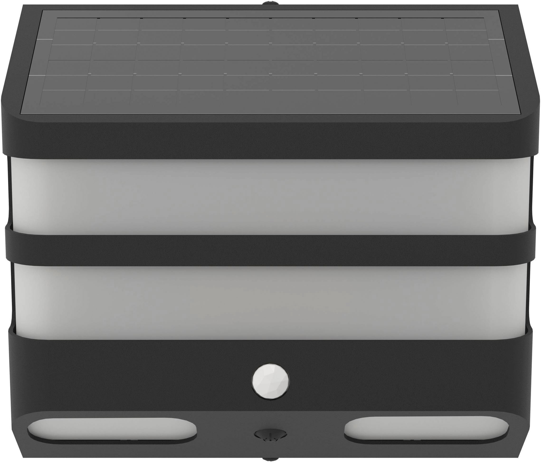 EGLO LED Solarleuchte »Stiappa Solarlampe, Wandlampe außen, Außenlampe aus Kunststoff, IP44« LED-Modul 1 Stk. Neutralweiß