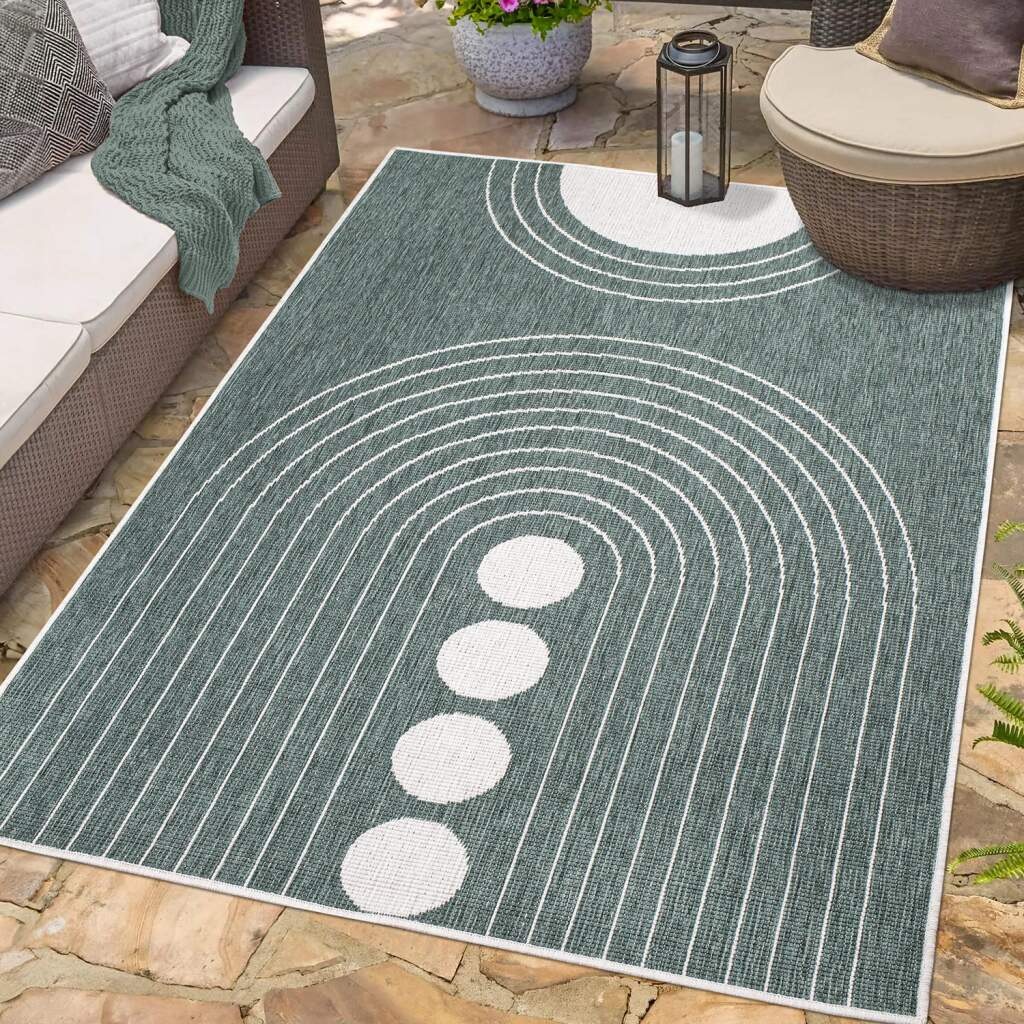 Carpet City Outdoorteppich »DUO RUG 5739«, rechteckig, Wendeteppich Wetterfest In- & Outdoor, Balkon, Terrasse, Wohnzimmer