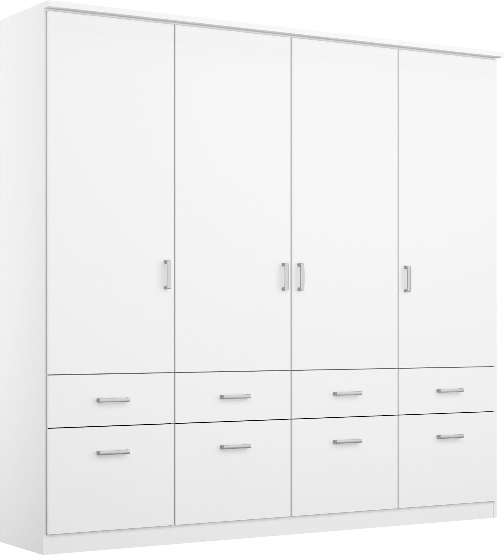 Kleiderschrank RAUCH, B:181cm H:199cm T:58cm, weiß, Holzwerkstoff, Kinderzimmer, Schränke, "Kleiderschrank Schrank Garderobe deckenhoher Schrank