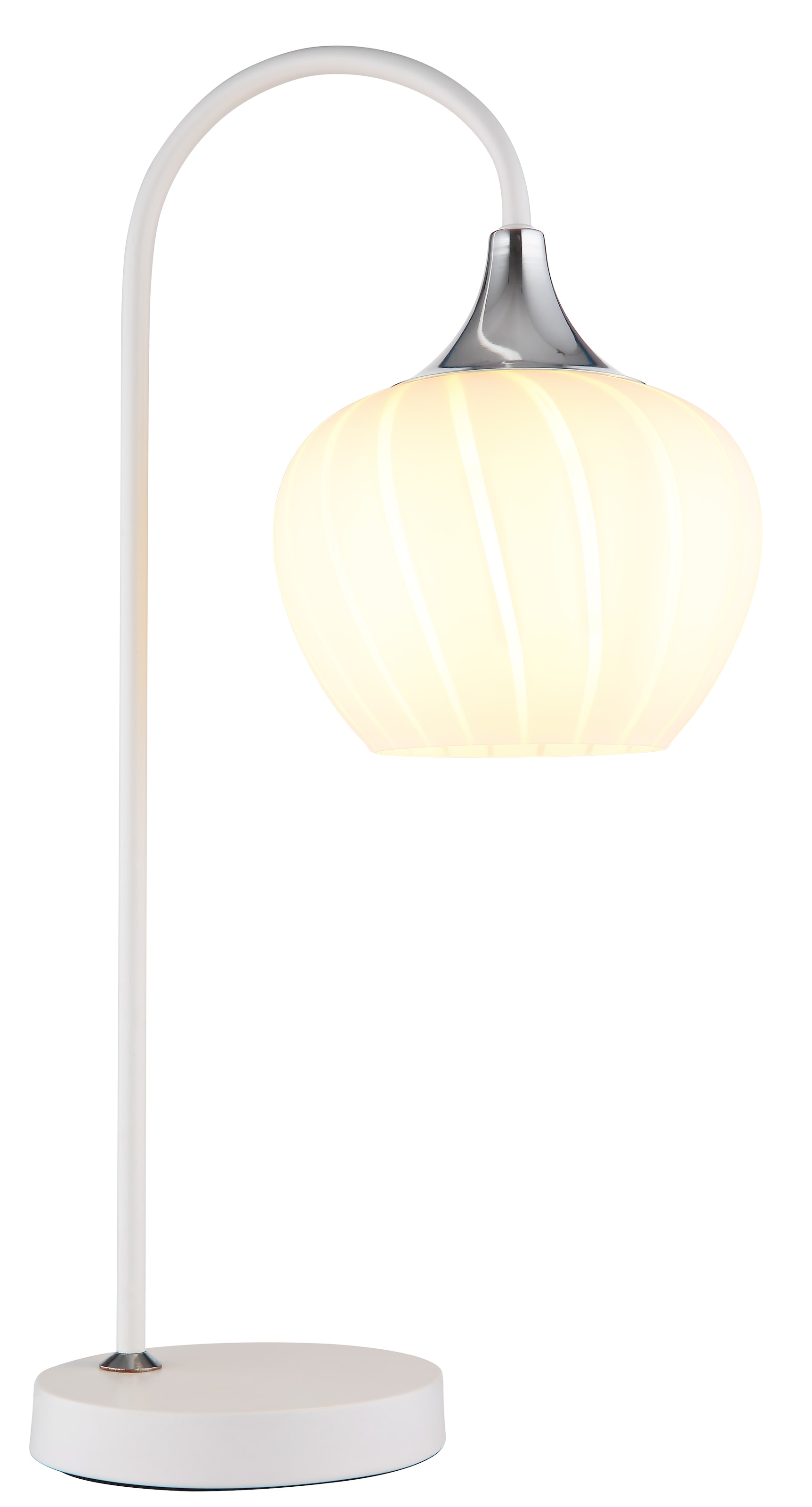 GLOBO LIGHTING Tischleuchte »MAXY«, Leuchtmittel E27 | ohne Leuchtmittel, Tischlampe/Glas opal/modern/Wohnzimmer/Schlafzimmer