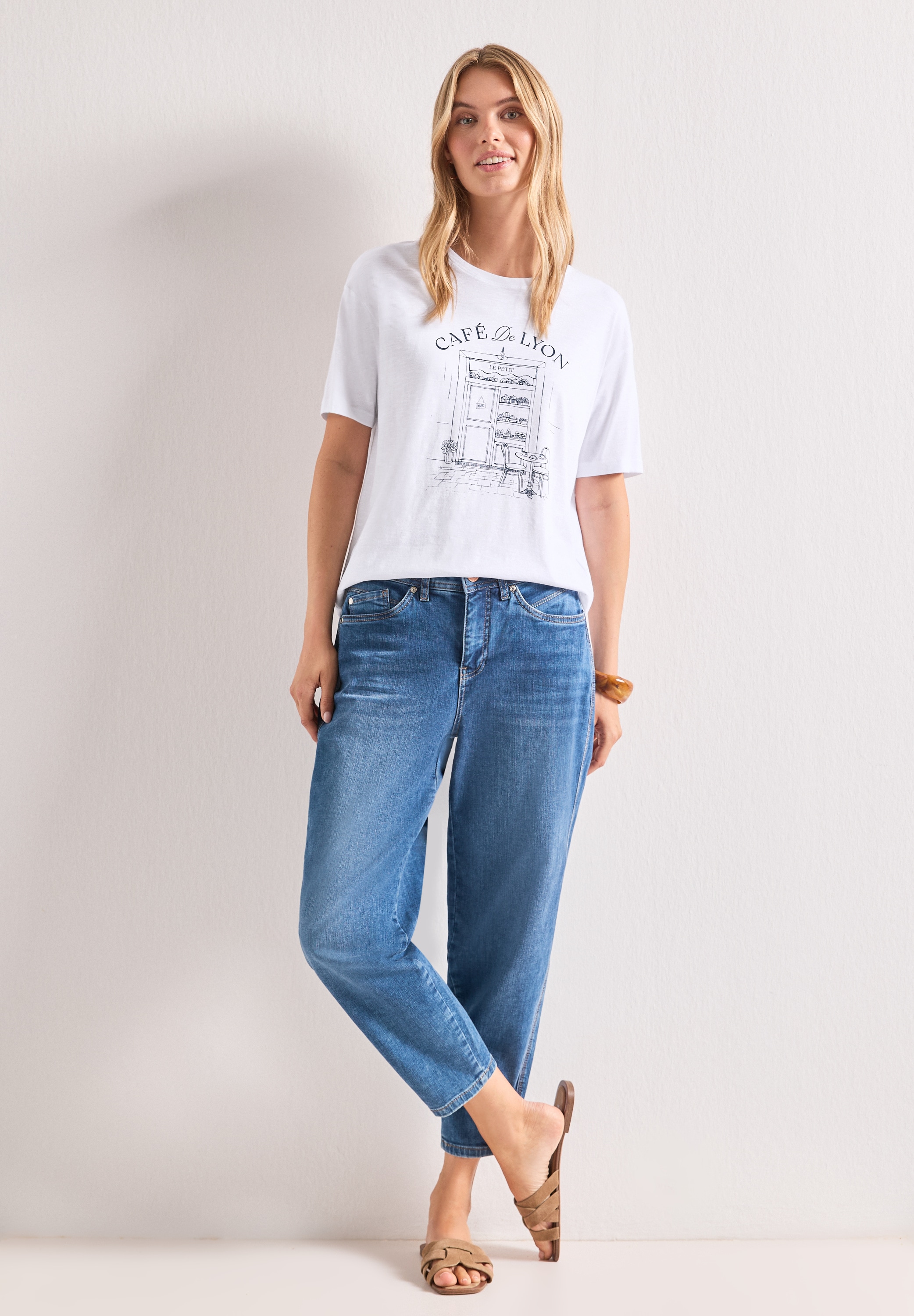 STREET ONE T-Shirt mit Rundhalsausschnitt