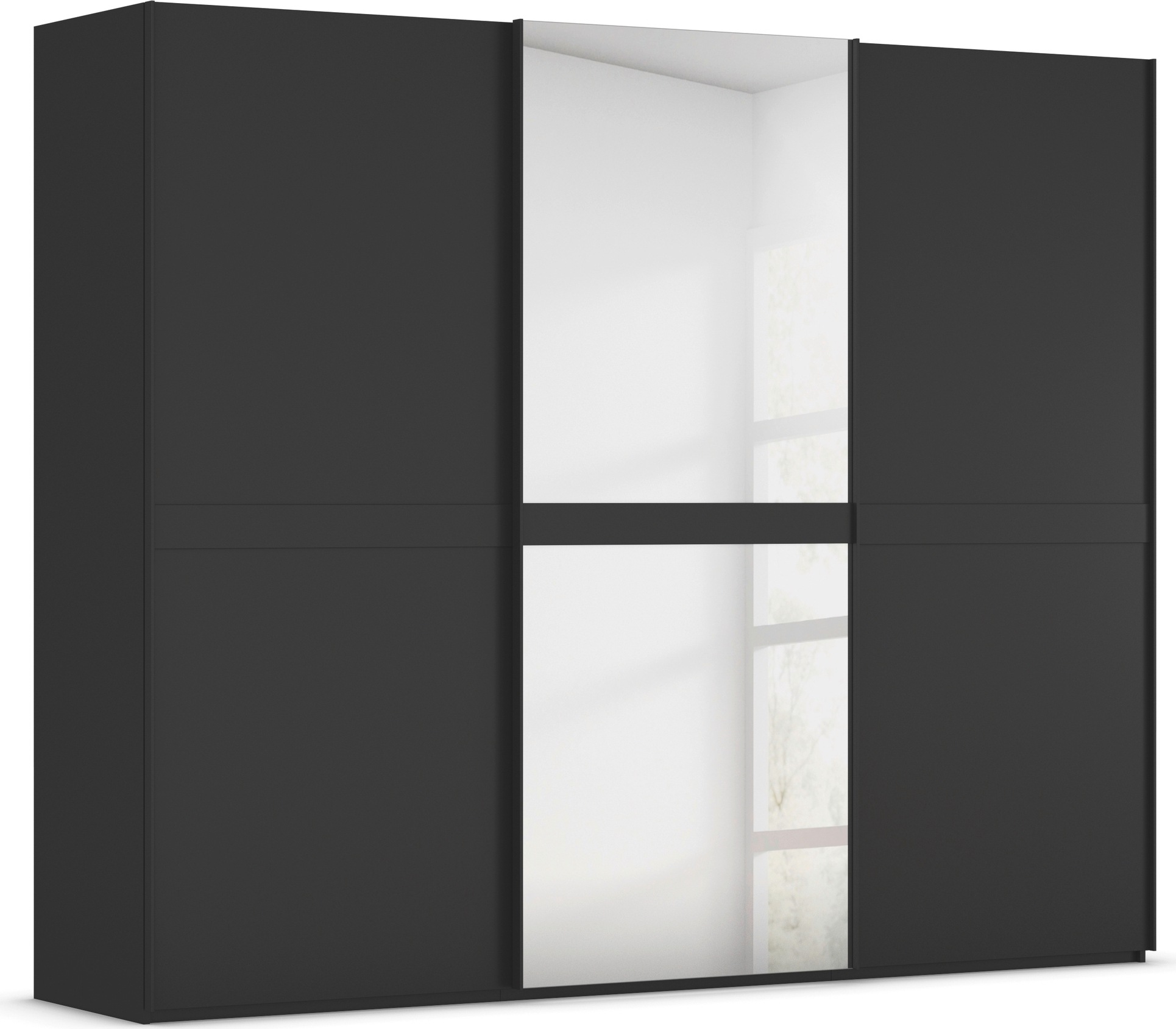 rauch "Kleiderschrank Schrank Garderobe Schlafzimmerschrank SCALE-LINE" edle Optik mit Bauchbinde in Korpusfarbe mit Spiegel MADE IN GERMANY
